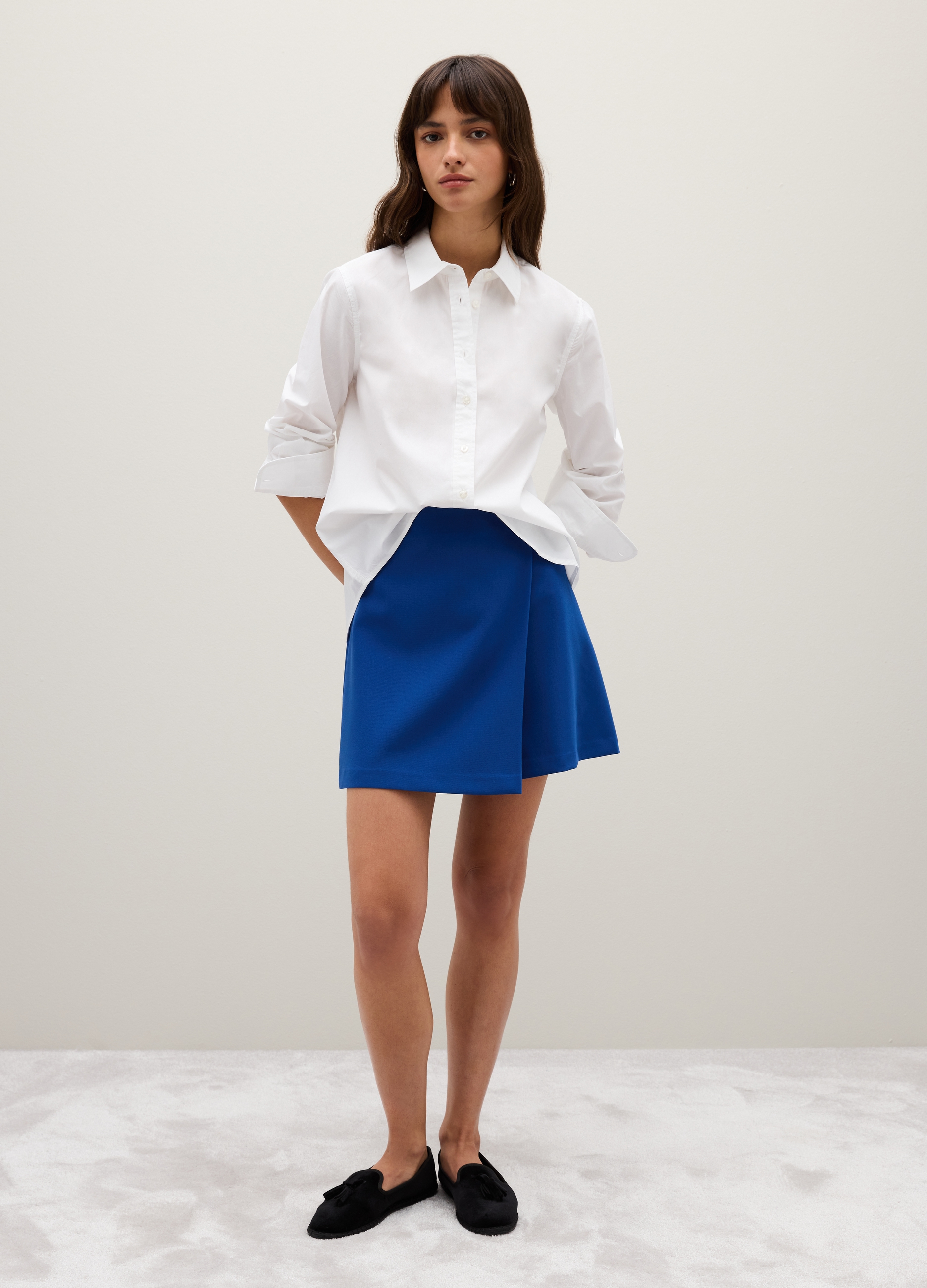 PIOMBO, Camicia In Puro Cotone Bianca Regular Fit, Donna, Bianco, Taglia: XS