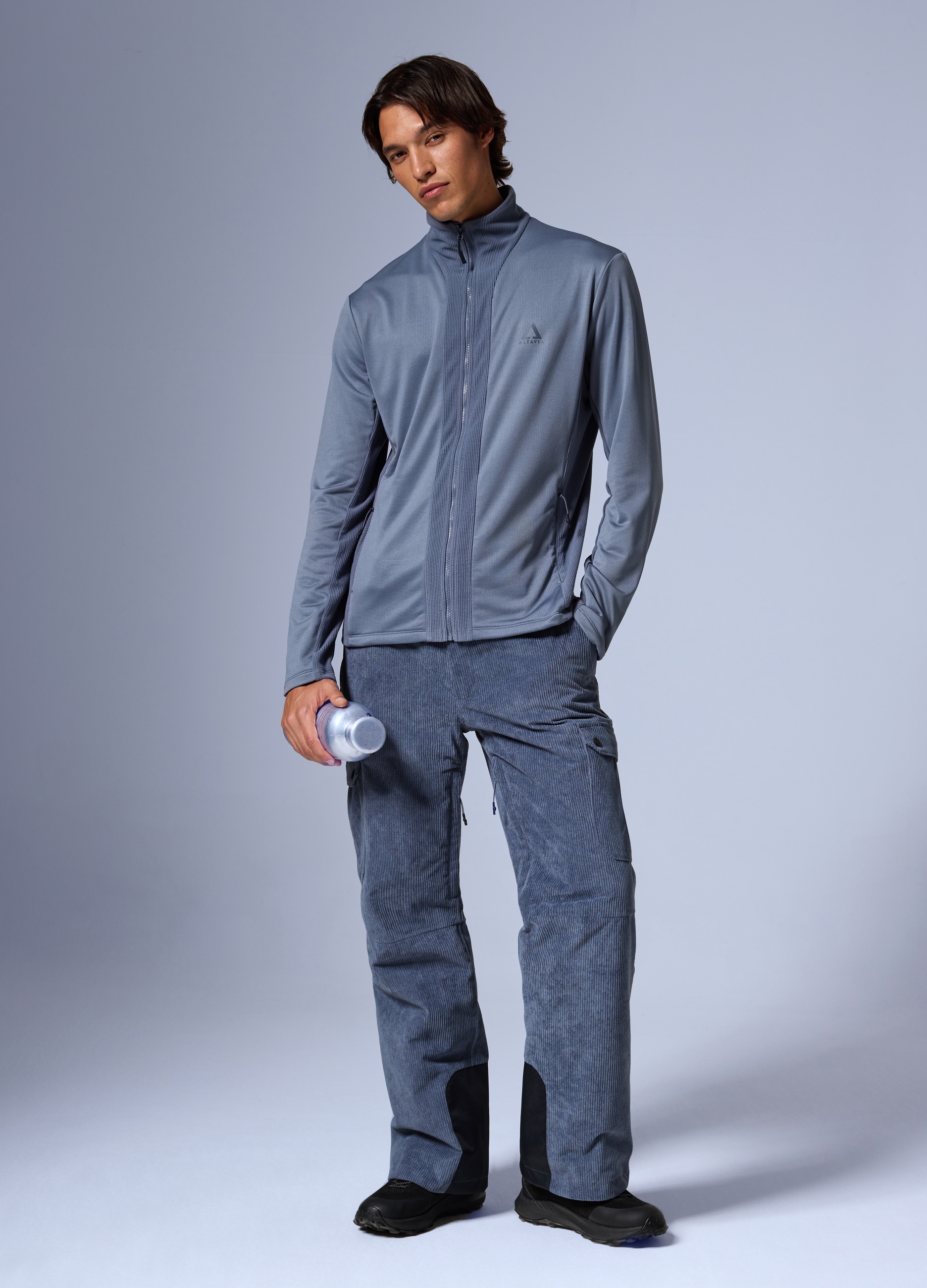 ALTAVIA, Forro Polar Waffle Con Cremallera Completa Altavia Con Deborah Compagnoni, Unisex, Azul intenso, Talla: XXL