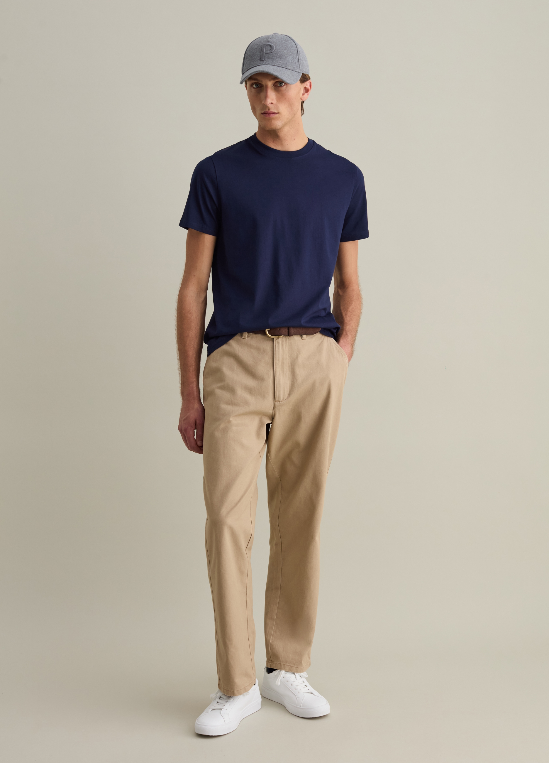 PIOMBO, Camiseta De Algodón Supima, Hombre, Azul marino, Talla: L