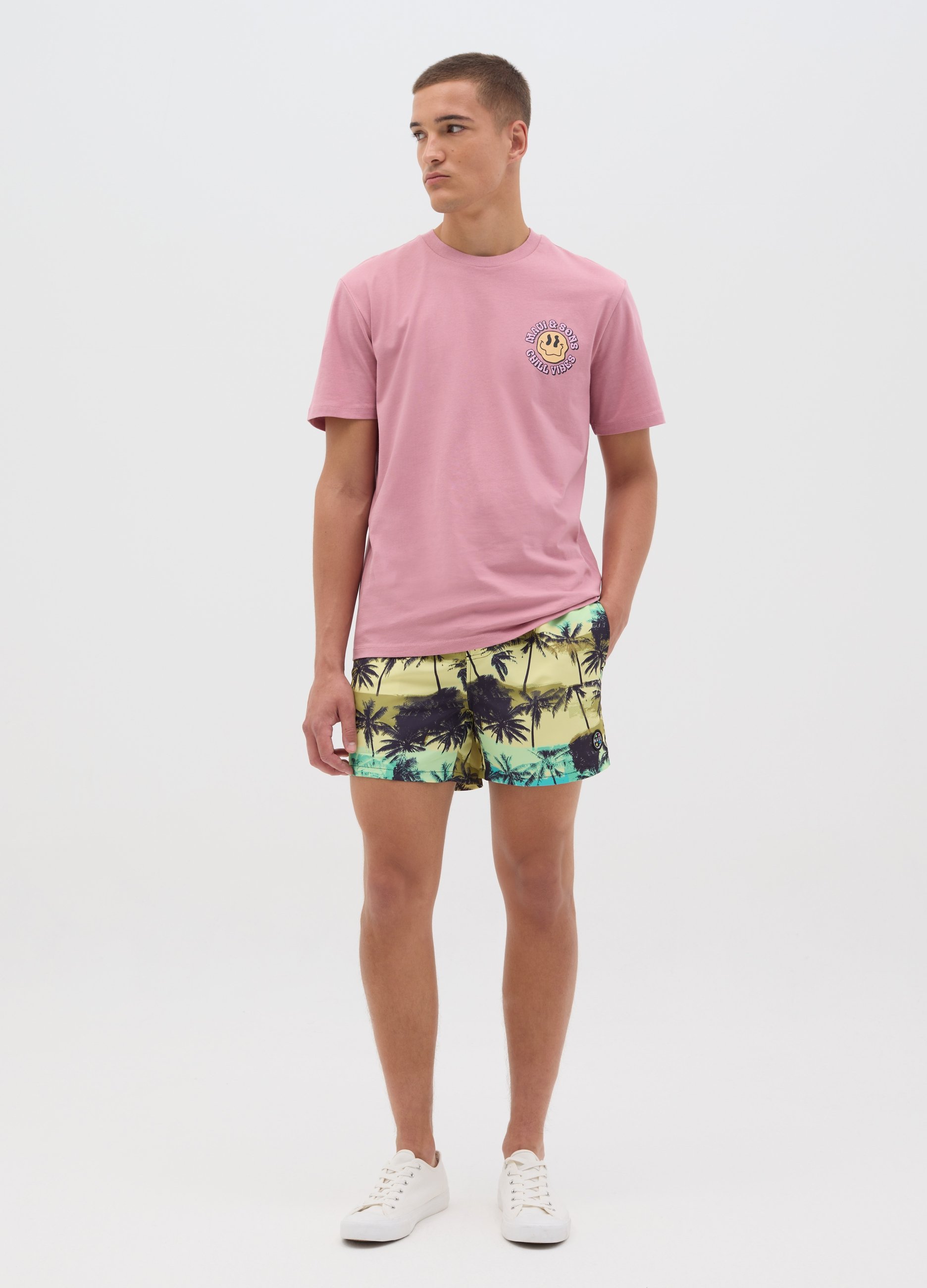 MAUI, Boxer Da Uomo In Misto Tessuti Multicolor Regular Fit Con Stampa, Multicolor, Taglia: M