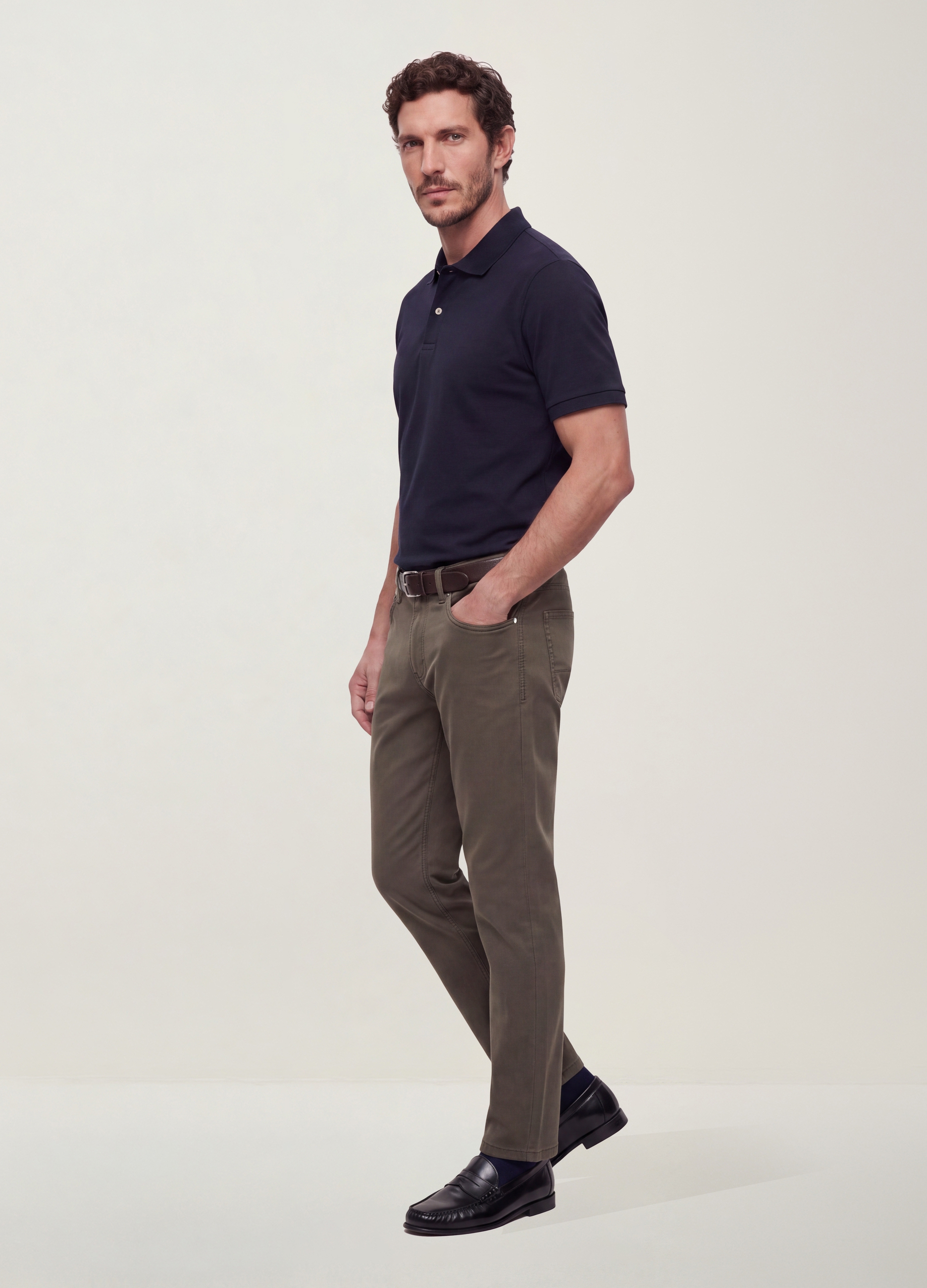 OVS, Pantaloni Grigi In Twill Di Cotone Elasticizzato Regular Fit, Uomo, Grigio, Taglia: 46