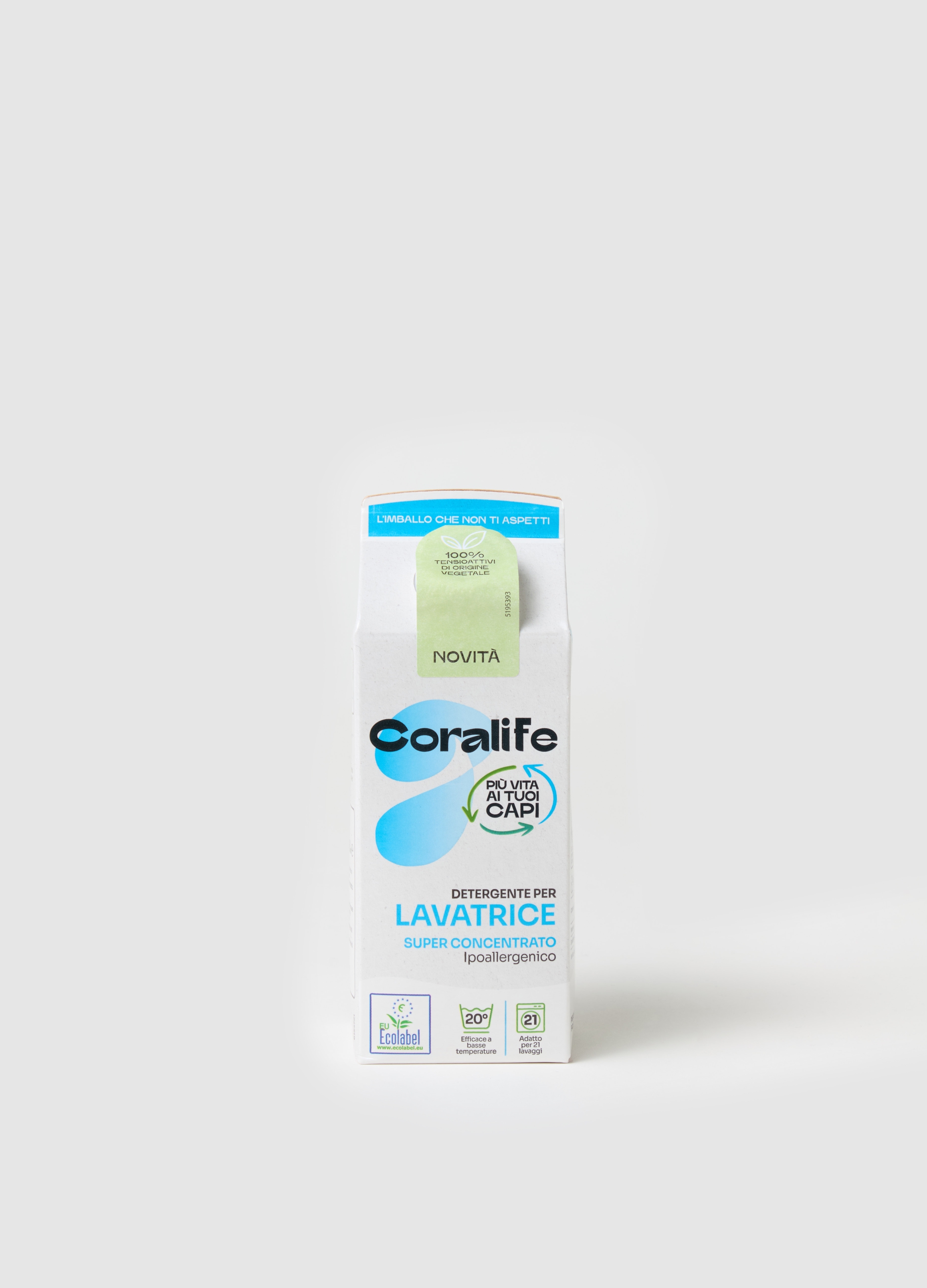 OVS, Coralife Detergente Per Lavatrice 750ml - 21 Lavaggi, Unisex, Azzurro, Taglia: FASUL