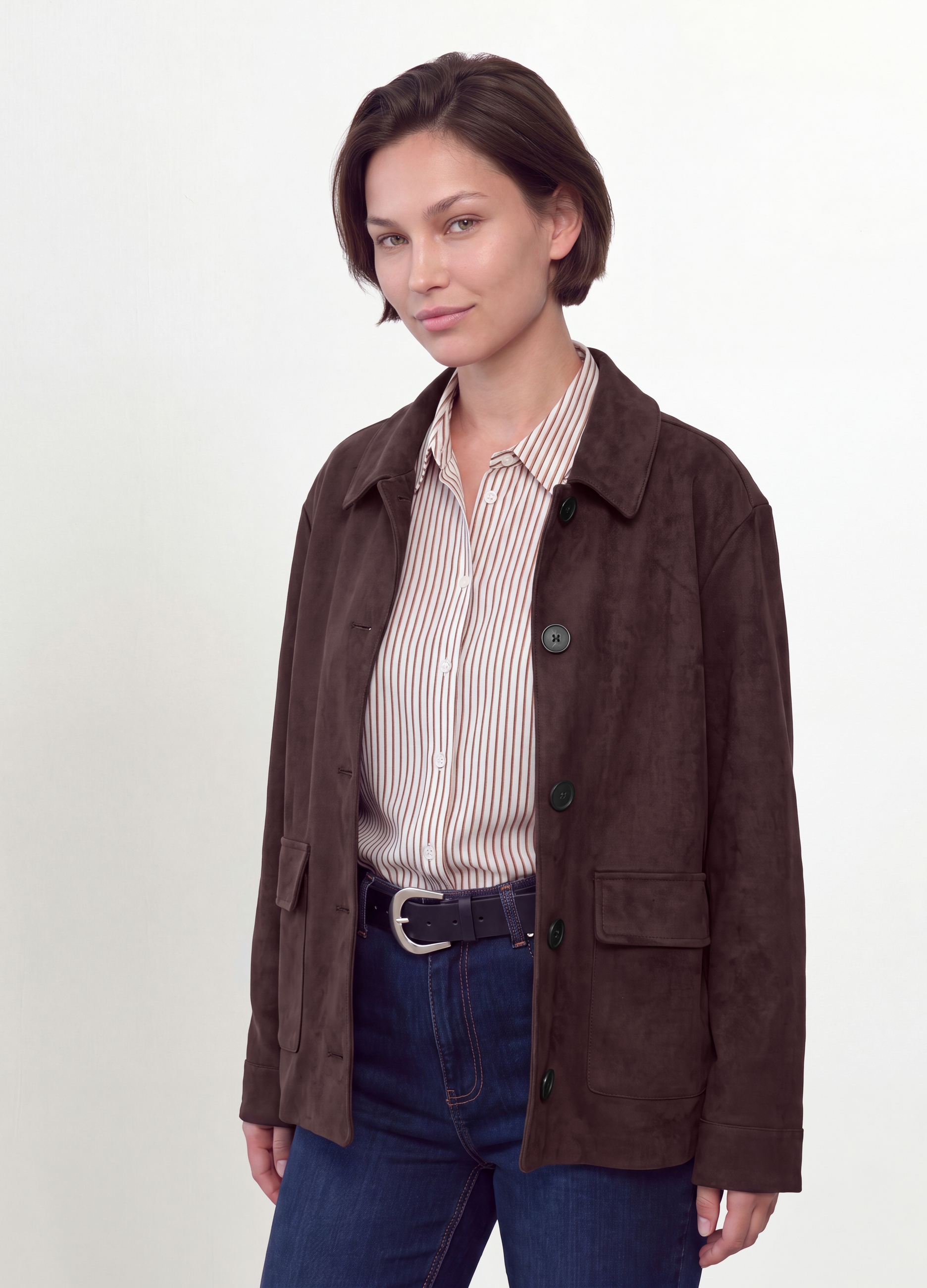 MYA, Giacca Marrone Regular Fit Con Bottoni, Donna, Marrone, Taglia: S