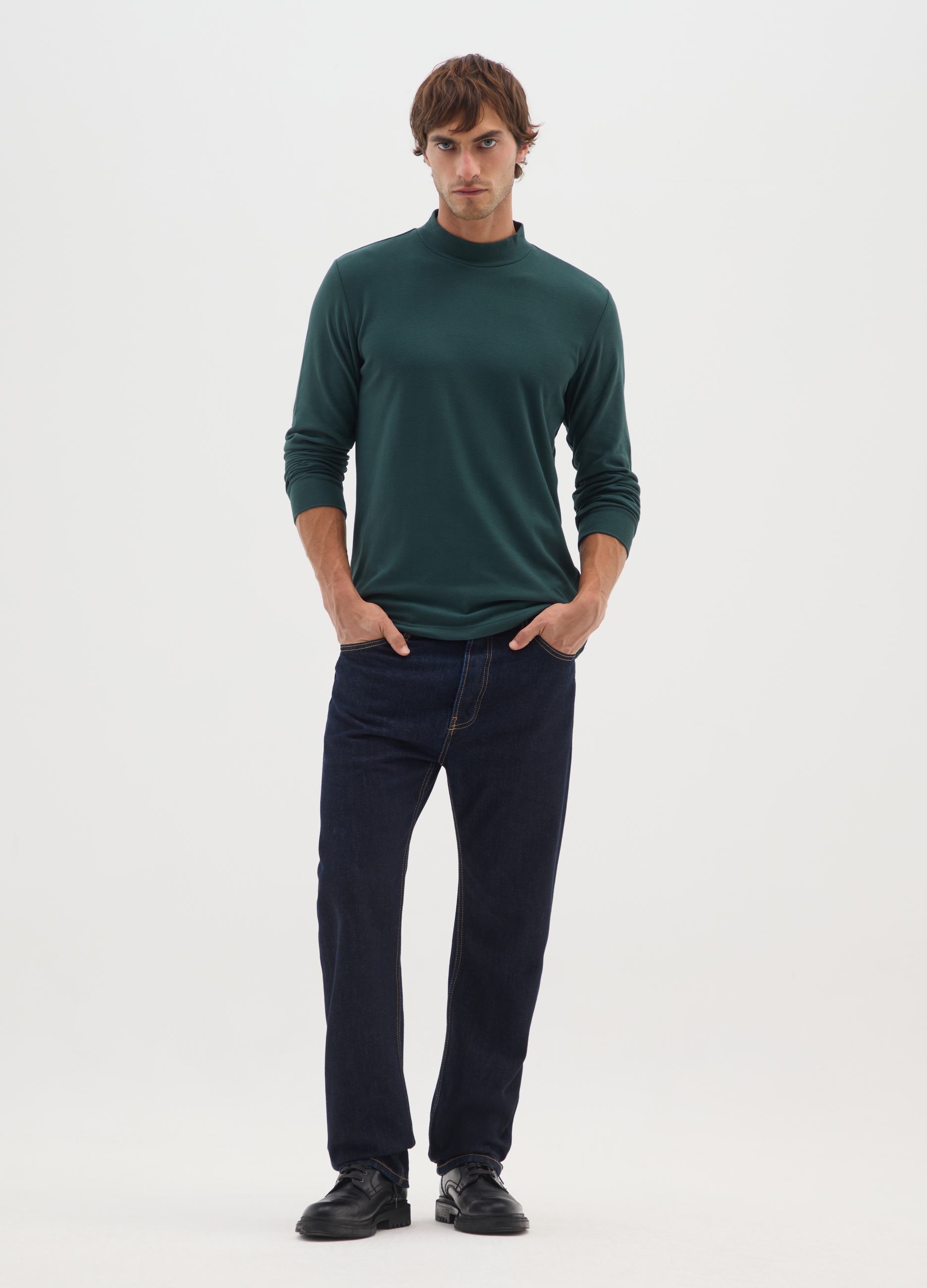 OVS, Felpa Verde In Pile Regular Fit, Uomo, Verde, Taglia: S