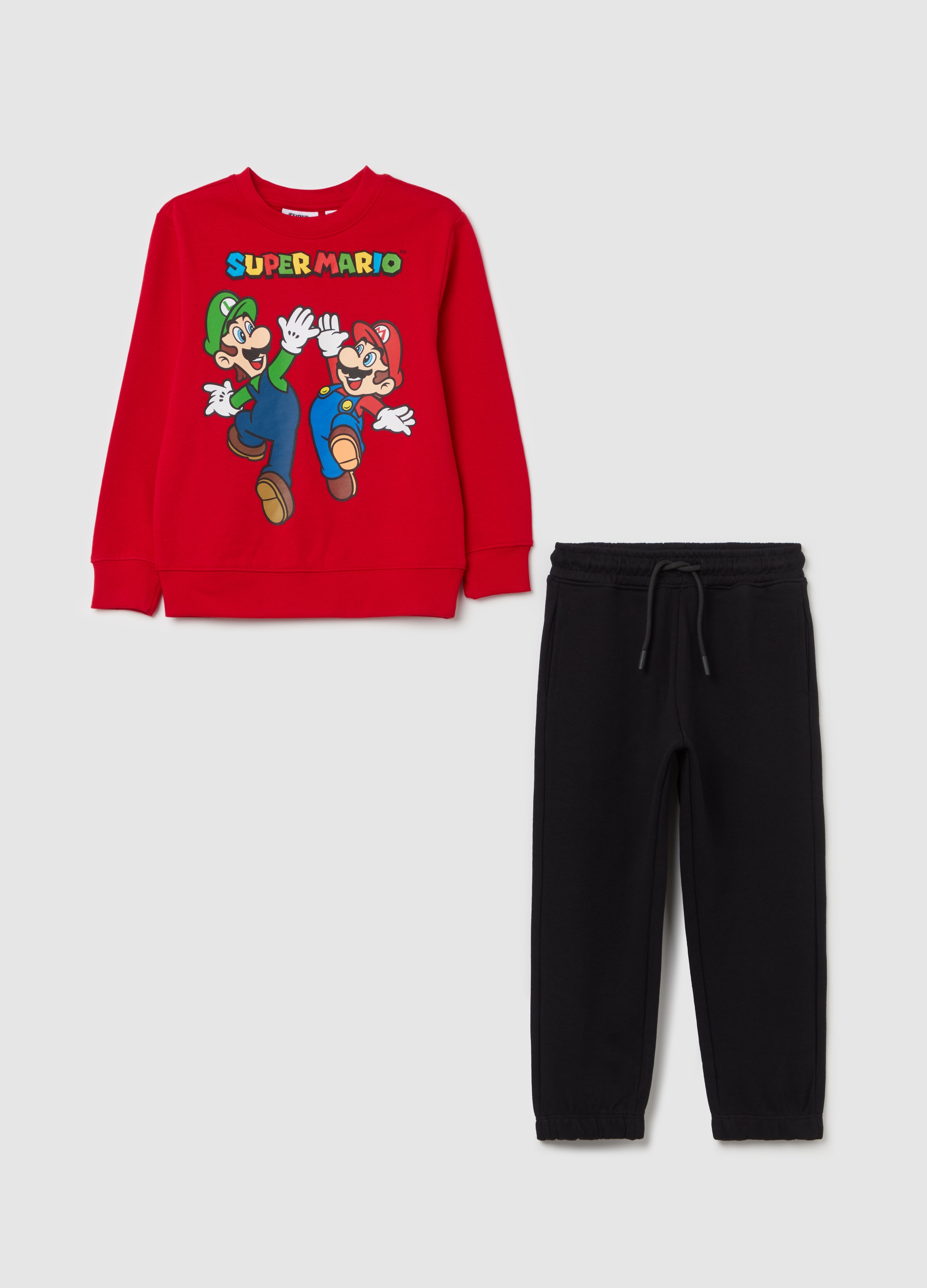 OVS, Jogging Set In Felpa Con Stampa Super Mario™, Bambino, Multicolor, Taglia: 3-4