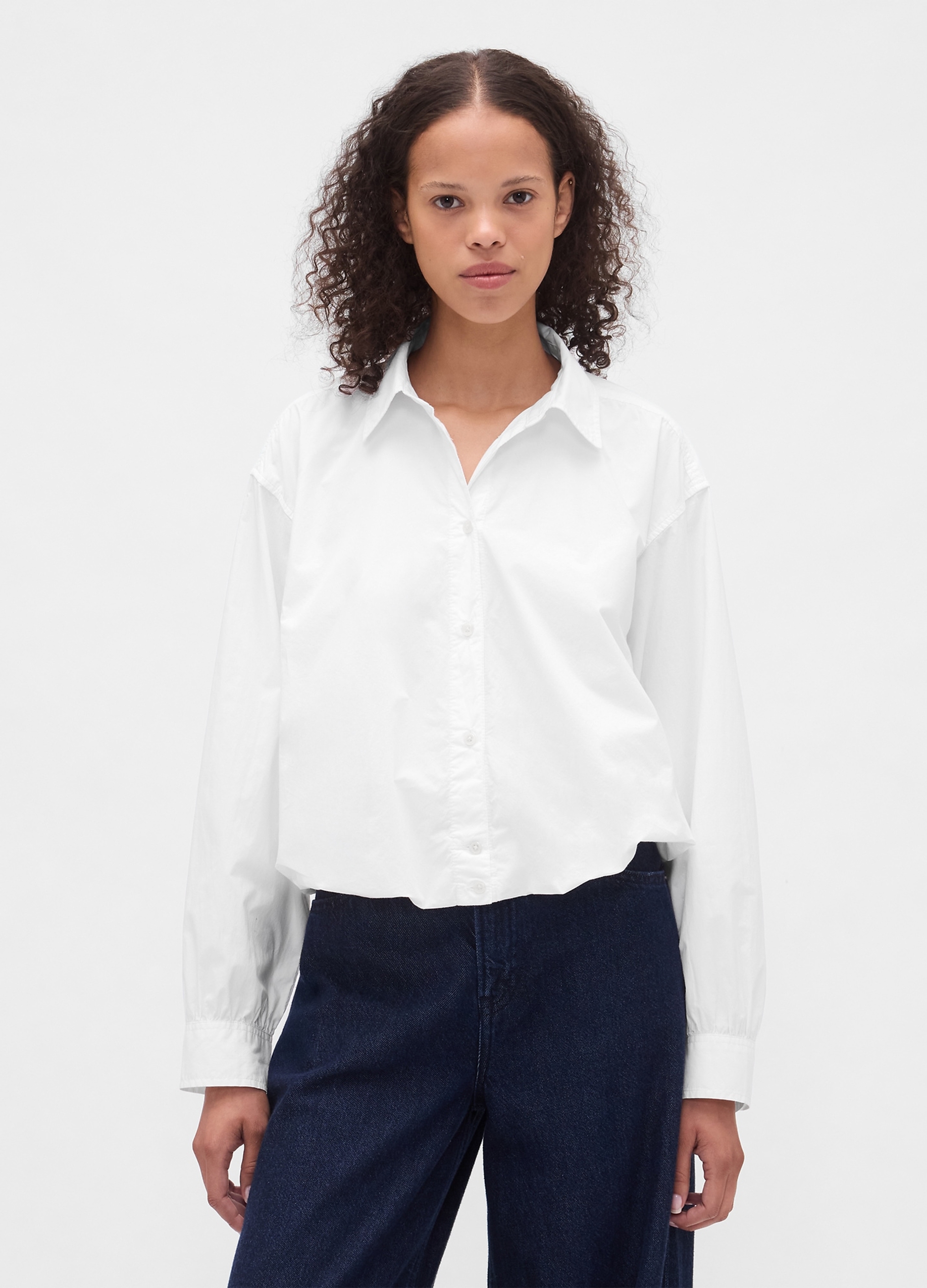 GAP, Camicia In Cotone, Donna, Bianco, Taglia: XXS