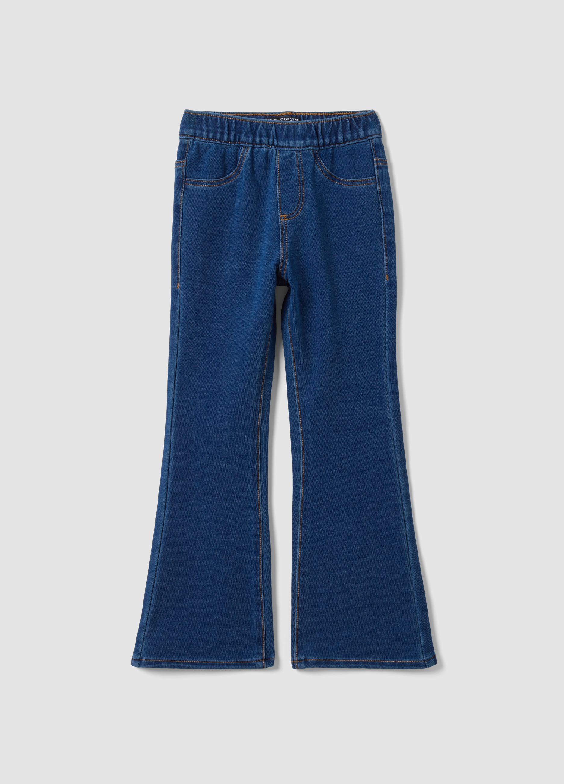 REPUBLIC OF DENIM, Jeggings Blu Flare In Cotone Elasticizzato Per Bambina, Blu, Taglia: 5-6