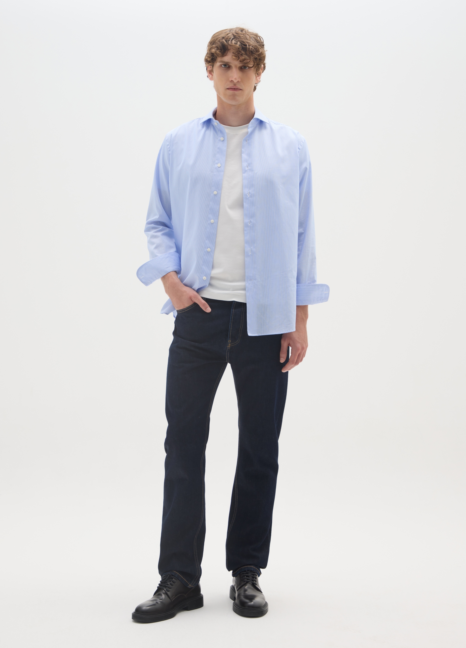 OVS, Vaqueros Azul De Corte Recto En Algodón Puro, Hombre, Azul vaquero, Talla: 48