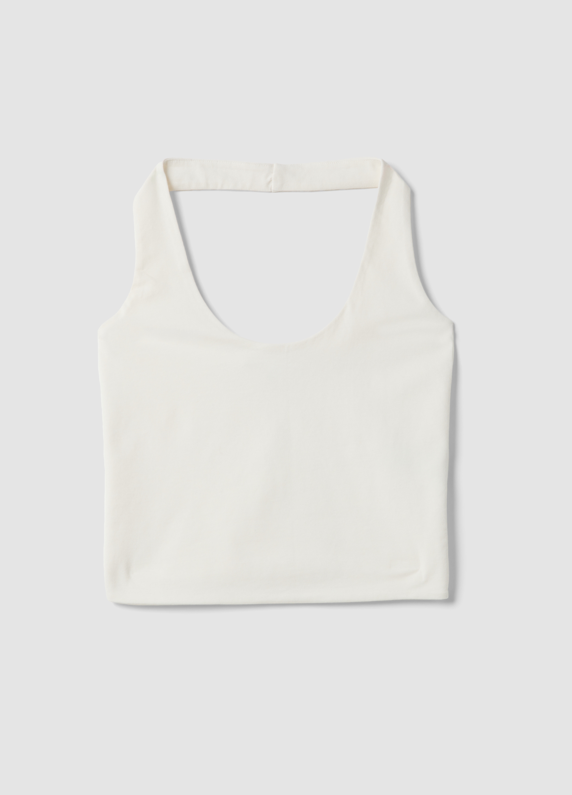 B.Angel, Tank Top Bianco In Cotone Elasticizzato, Frau, Bianco, Größe, 38