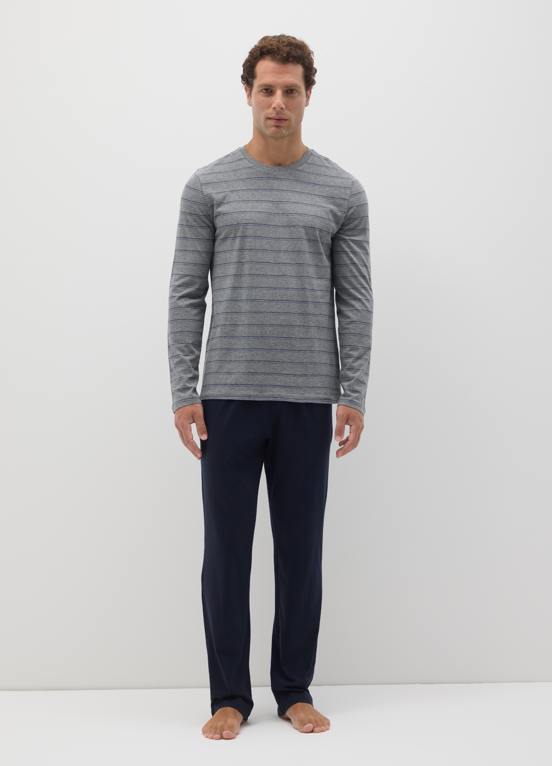 OVS, Pigiama In Puro Cotone Multicolor Regular Fit, Uomo, Multicolor, Taglia: M