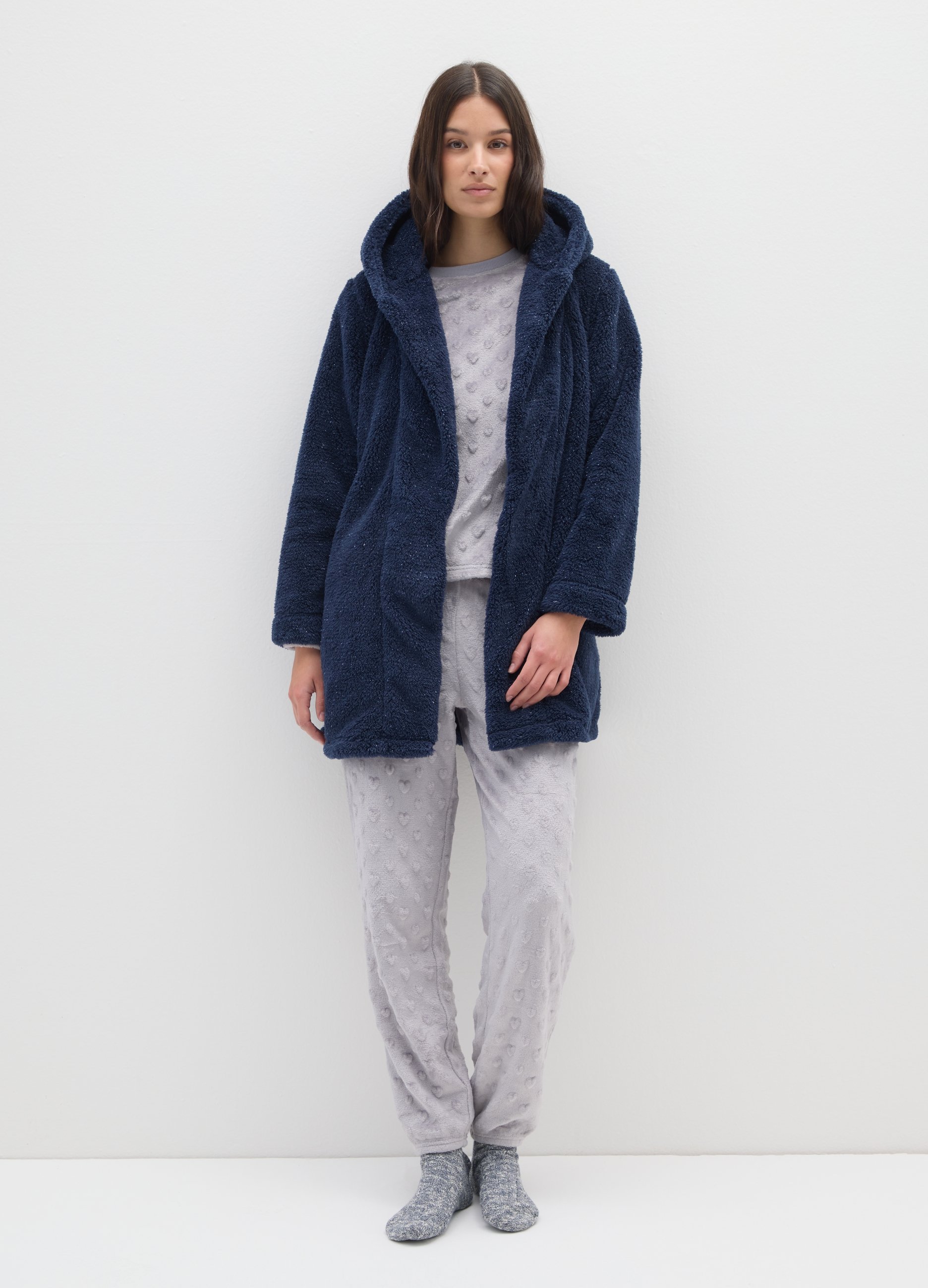 OVS, Bata De Coral Fleece Azul, Mujer, Blu Bluette, Talla: S