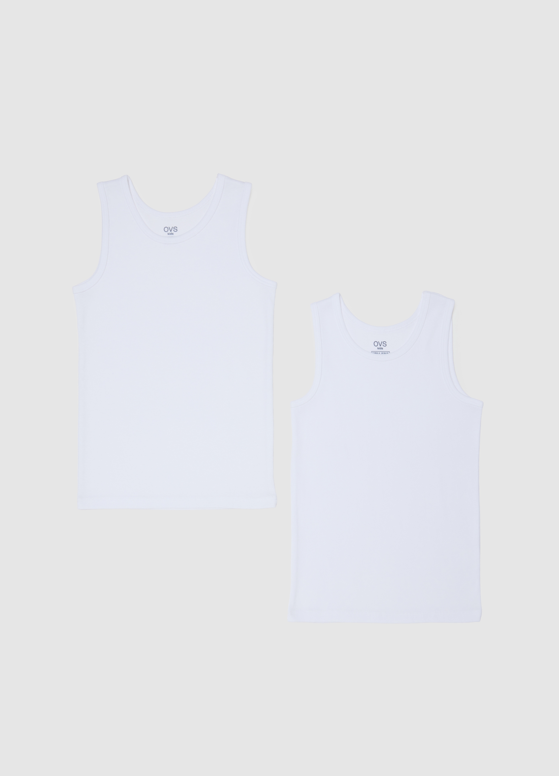 Camiseta Sin Mangas De Niño De Algodón Blanco Ajuste Regular, Niño, Blanco óptico, Talla: 9-10