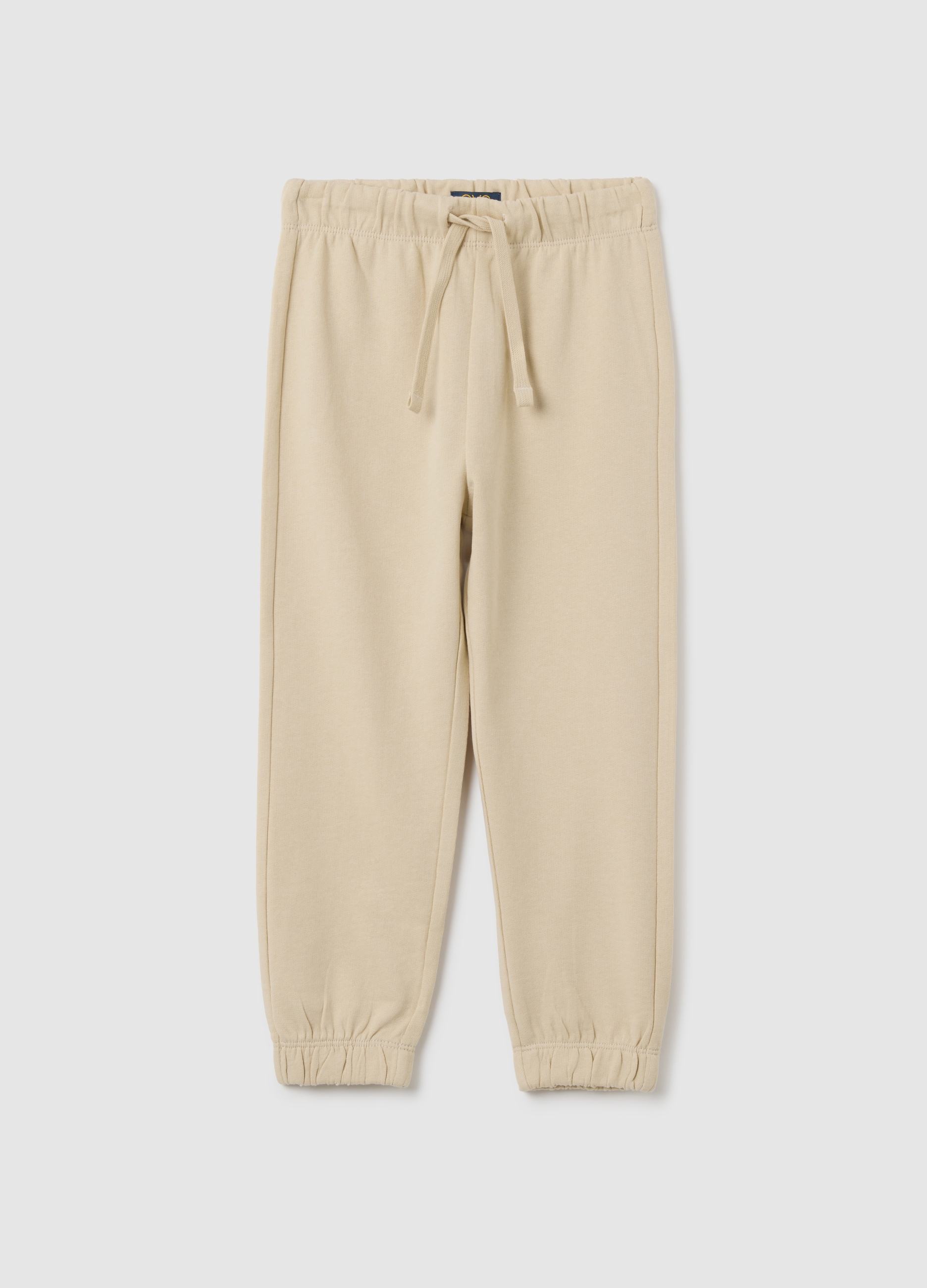 OVS, Beige Regular Fit Jogginghose Aus Reiner Baumwolle Für Kinder, Junge, Hellbeige, Größe: 3-4