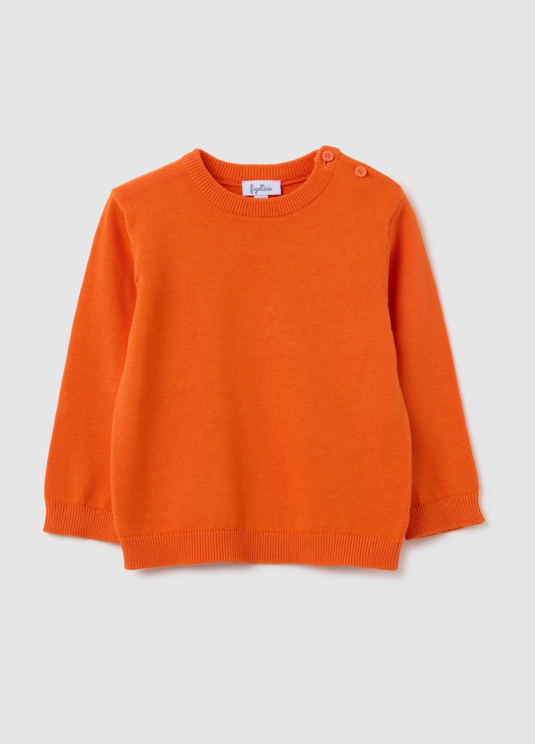 OVS, Orangefarbener Baby-pullover Aus Reiner Baumwolle, Junge, Dunkelorange, Größe: 9-12
