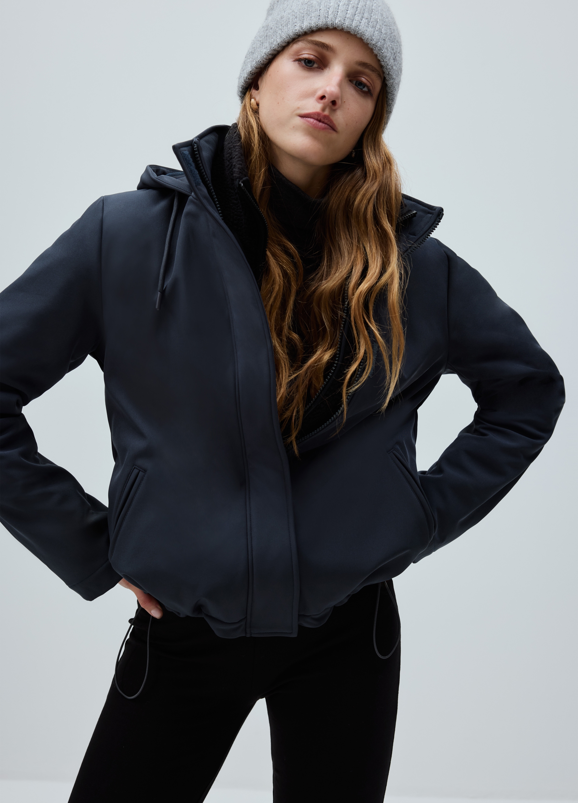 OVS, Giubbotto Con Cappuccio Blu Regular Fit E Zip, Donna, Blu, Taglia: S