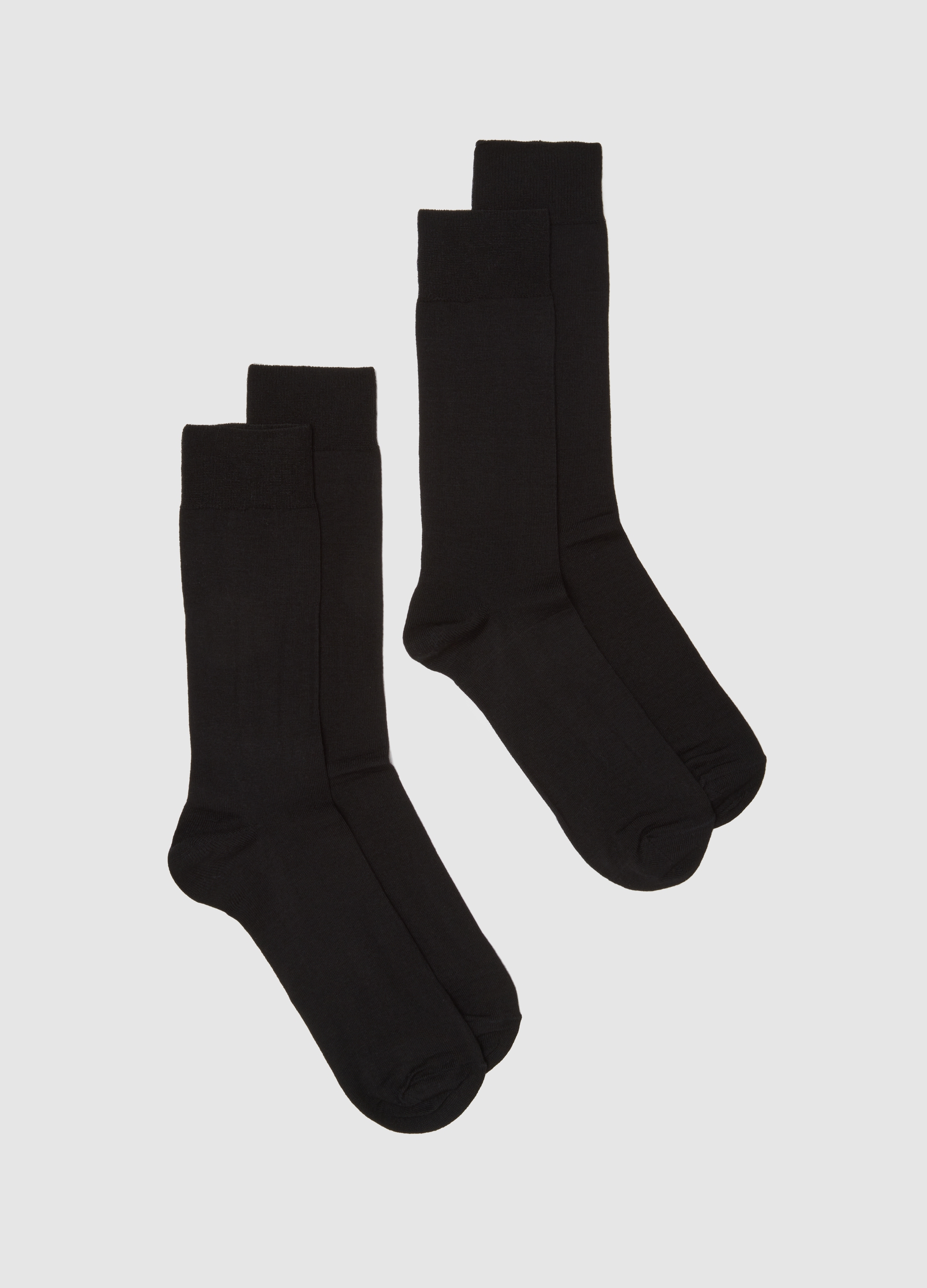 Pack Doble De Calcetines Largos Negros, Hombre, Gunmetal, Talla: 42/43