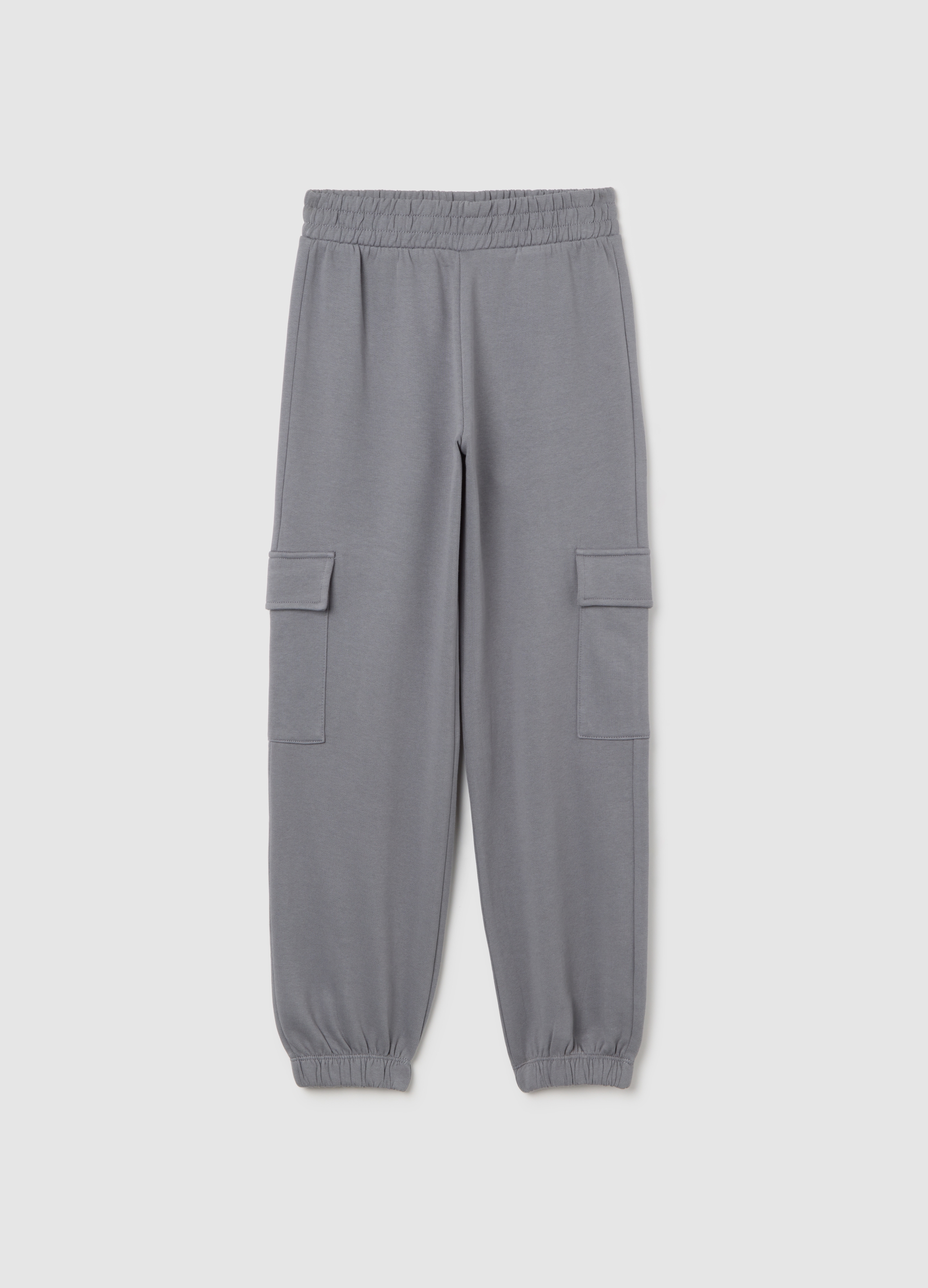 OVS KIDS, Pantalones Jogger Grises Para Niña En Puro Algodón Con Ajuste Relajado, Niña, Gris claro, Talla: 11-12