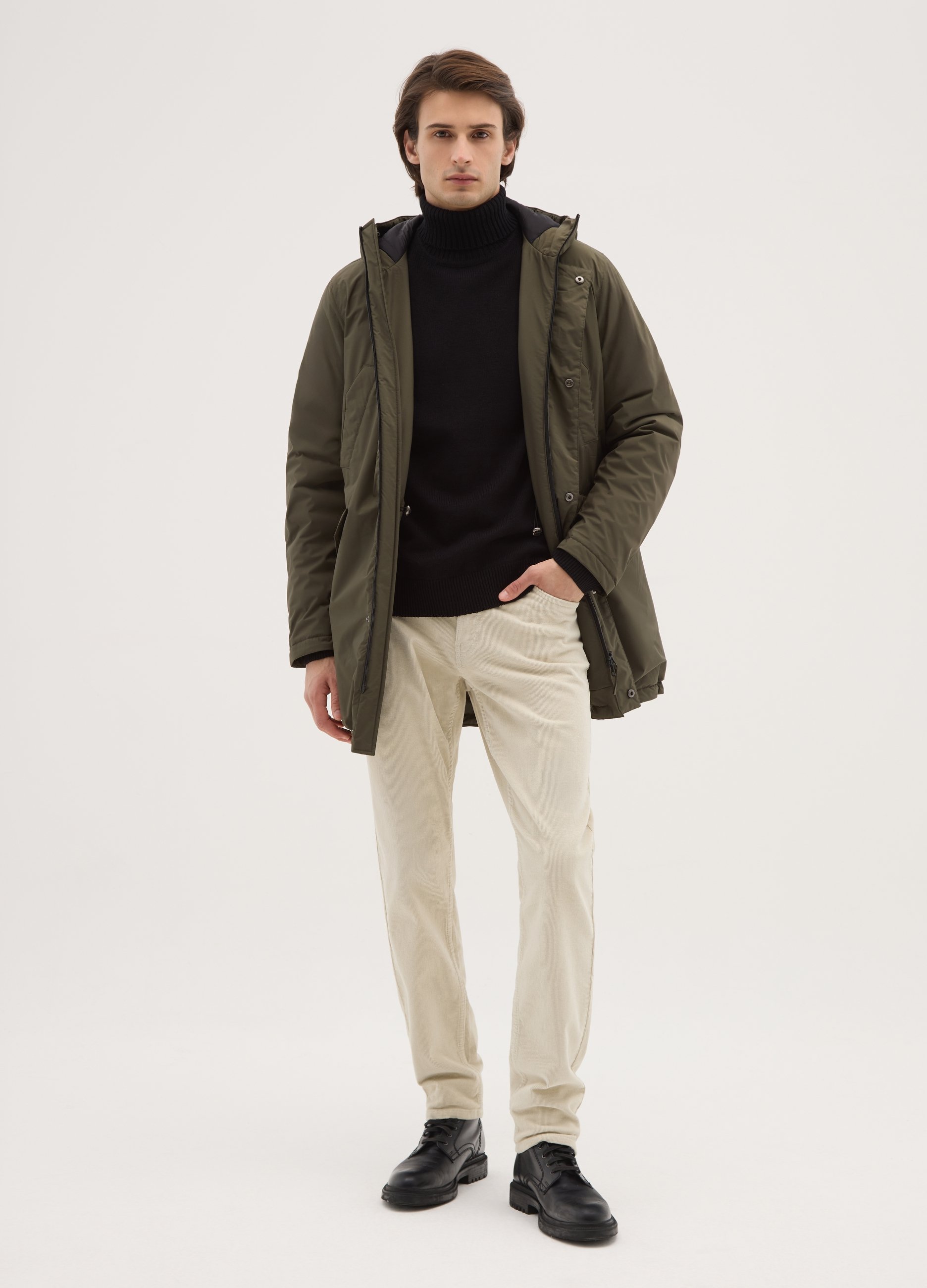 OVS, Parka Imbottito Blu Regular Fit Con Cappuccio E Zip, Uomo, Blu, Taglia: L