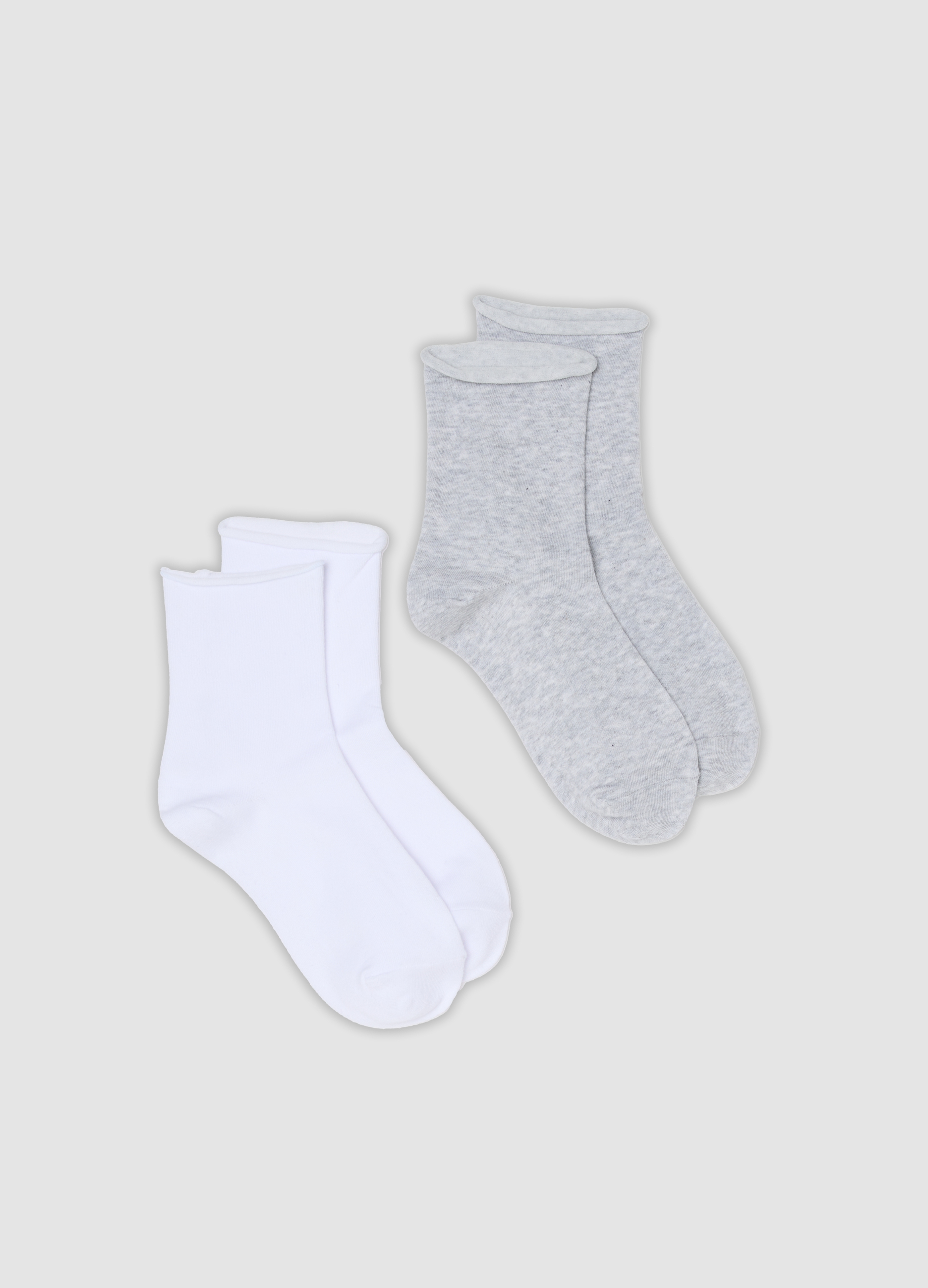 OVS, Bipack Di Calzini Grigi In Cotone Organico, Donna, Multicolor, Taglia: 39-41