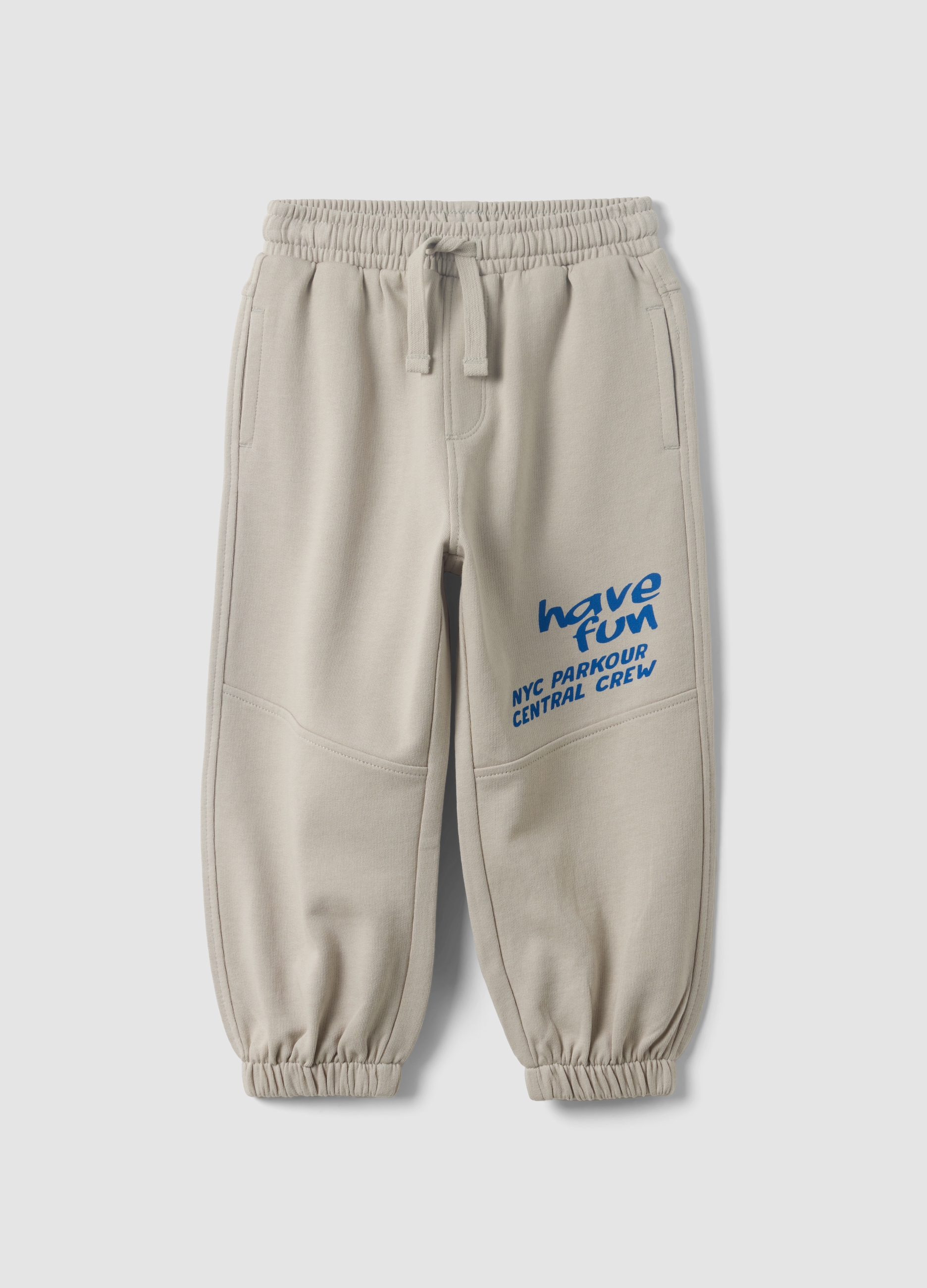 FAGOTTINO, Pantaloni Jogger Grigi In Puro Cotone Organico Per Bimbo, Bambino, Grigio, Taglia: 30-36