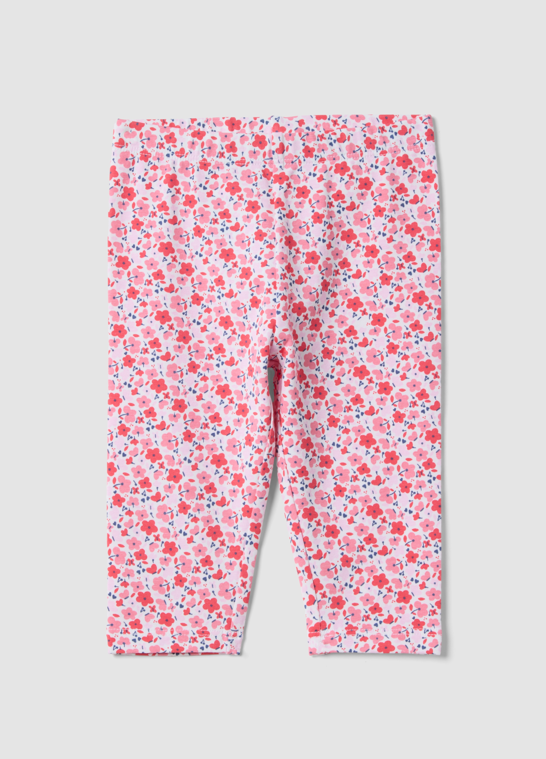 FAGOTTINO, Leggings Slim In Cotone Elasticizzato Multicolor Da Bimba Con Fiori, Bambina, Multicolor, Taglia: 18-24