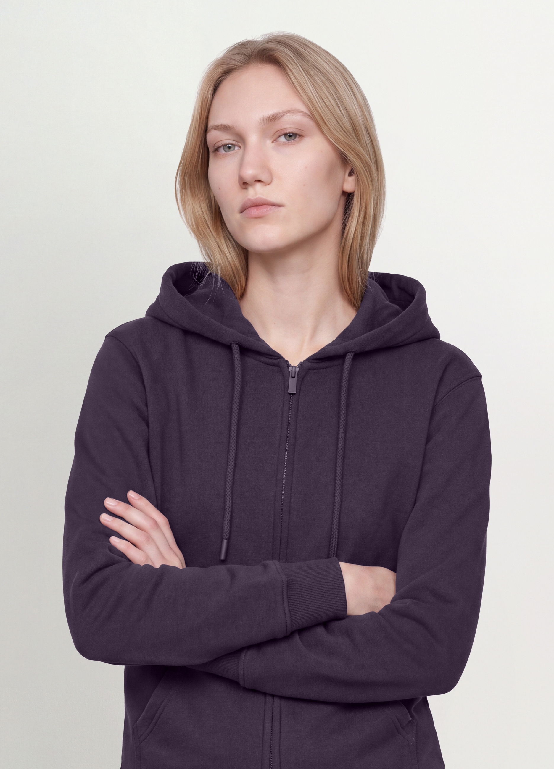 OVS, Felpa Viola In Misto Cotone Con Cappuccio Regular Fit, Donna, Viola, Taglia: L