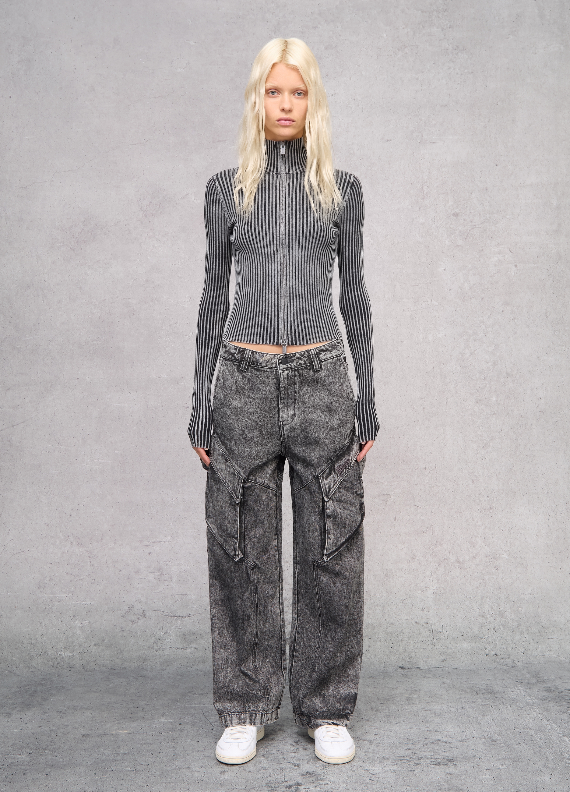 UTOPJA, Cargo Denim Vintage Grey, Donna, Grigio, Taglia: XS