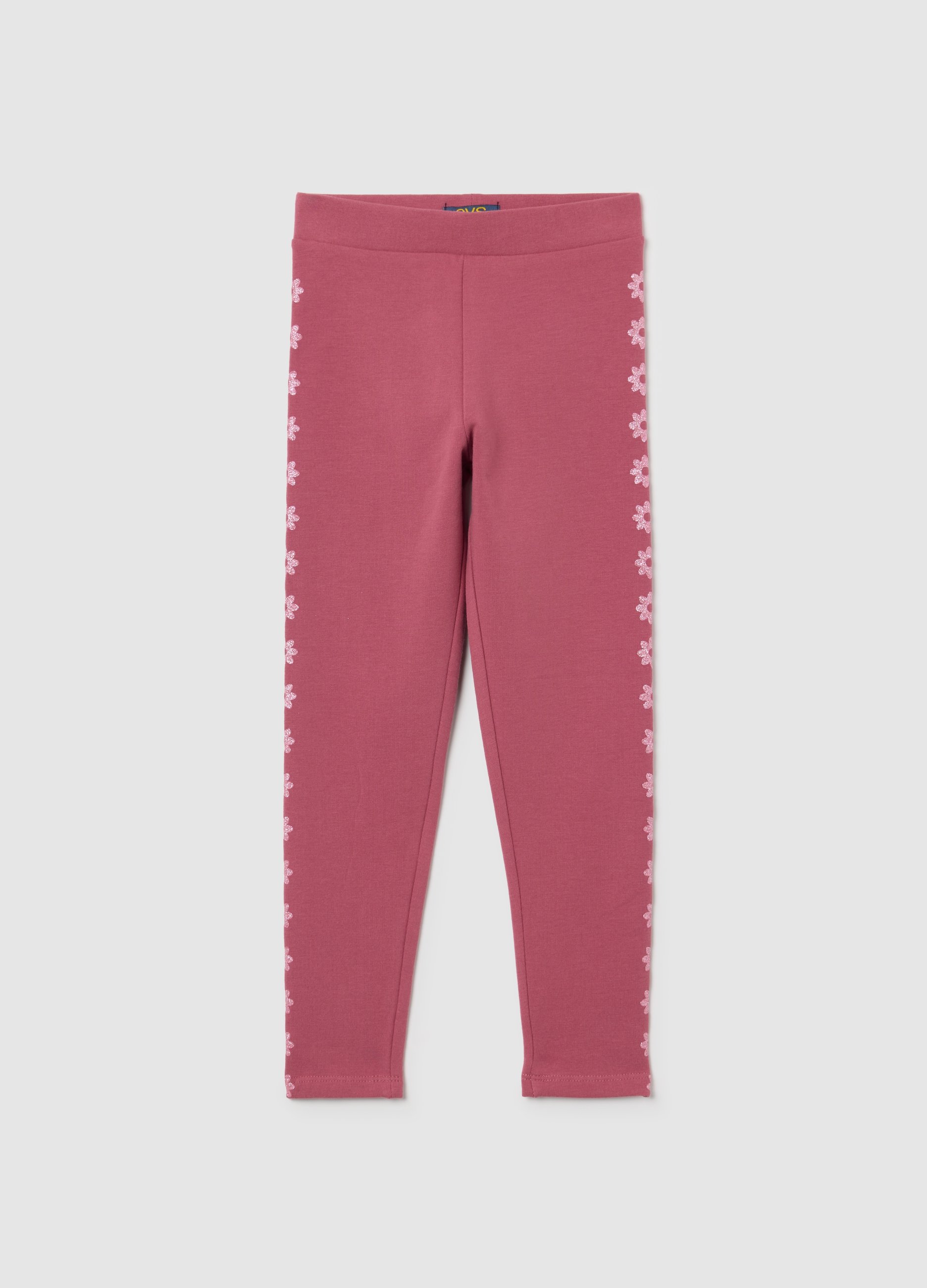 OVS KIDS, Leggings De Niña Ajustados En Mezcla De Algodón Rosa, Niña, Rosa Oscuro, Talla: 5-6
