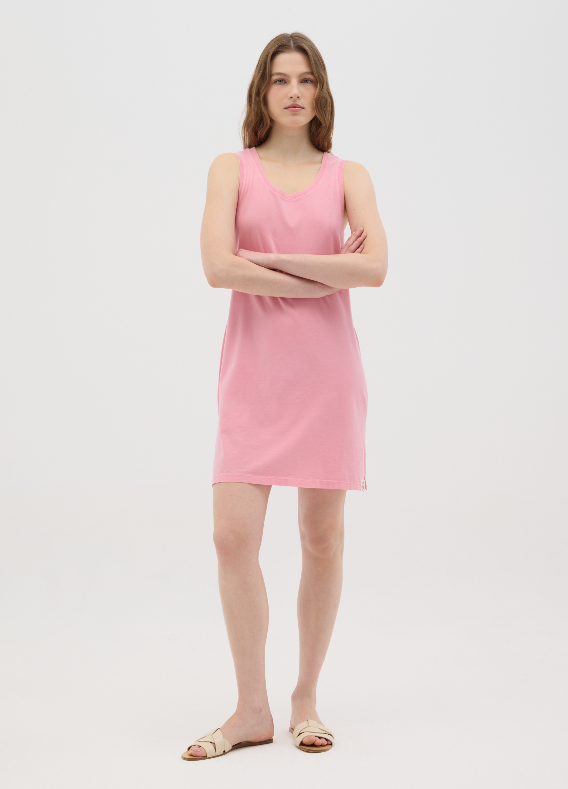 OVS , Abito Rosa Da Donna In Puro Cotone Italiano, Rosa, Taglia: S