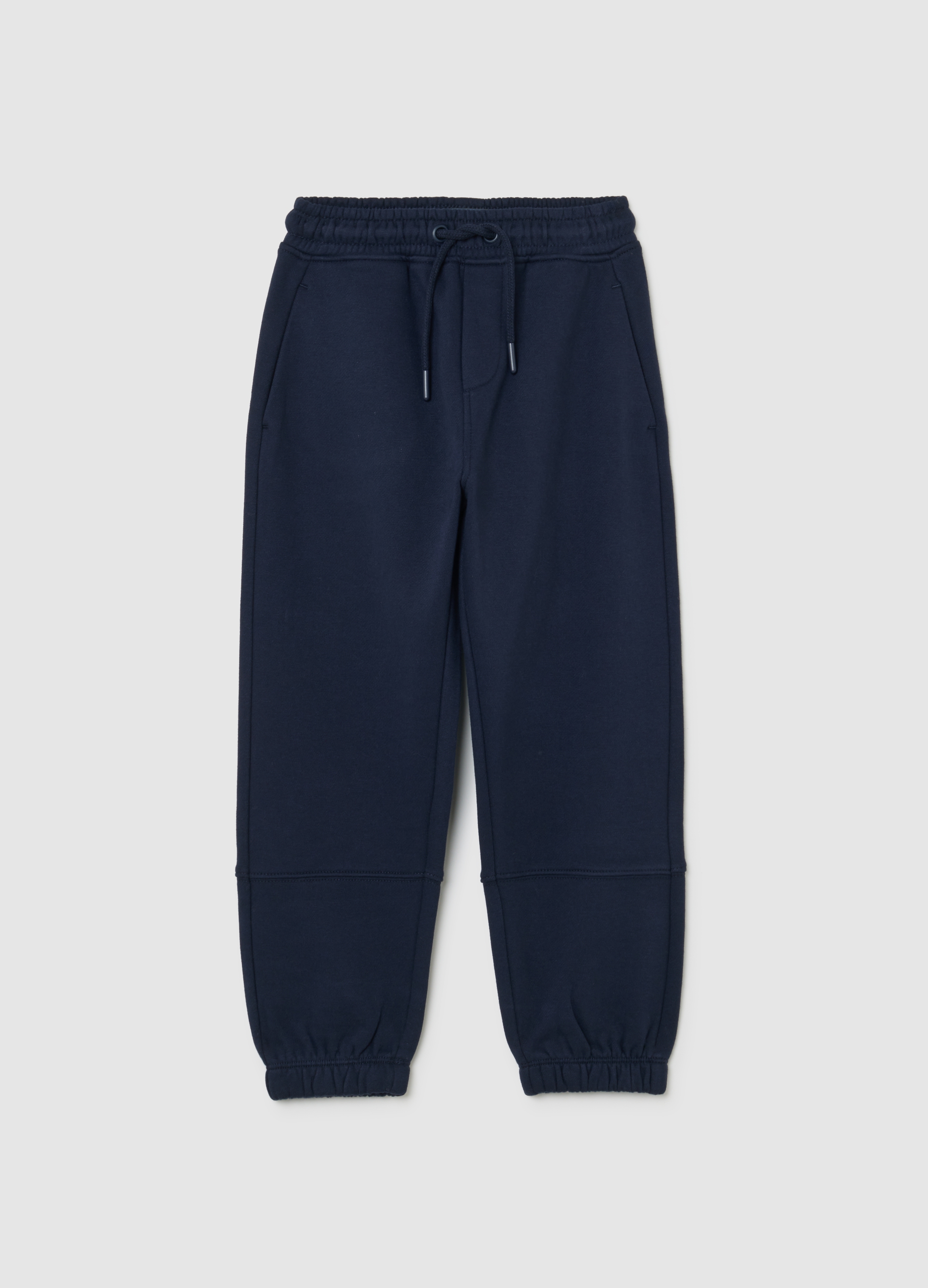OVS KIDS, Pantalones Jogger Azules Para Niños De Algodón Puro Ajuste Cómodo, Niño, Azul marino, Talla: 5-6