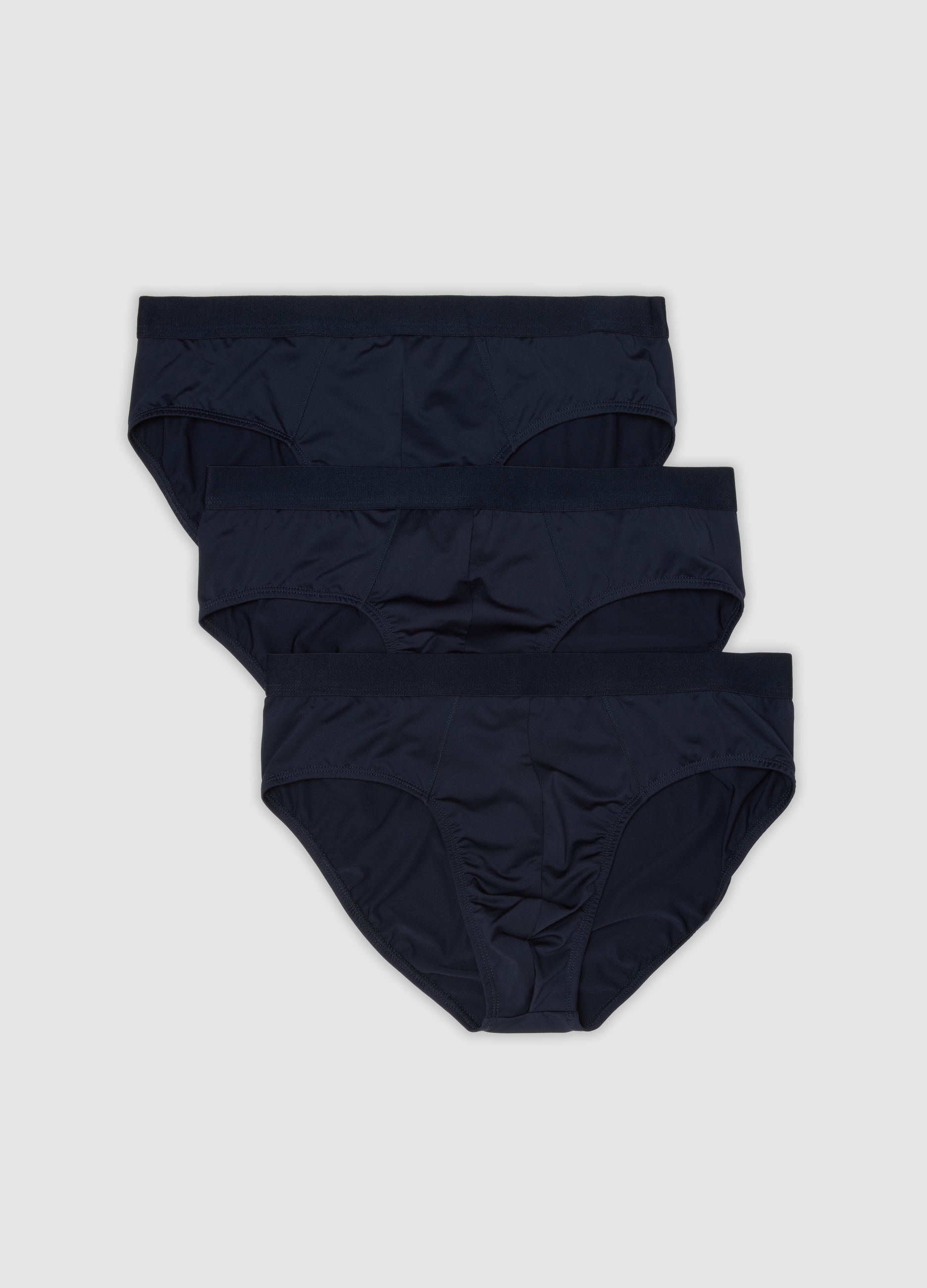 OVS, Tripack Di Slip Blu In Microfibra Elasticizzata, Uomo, Blu, Taglia: M