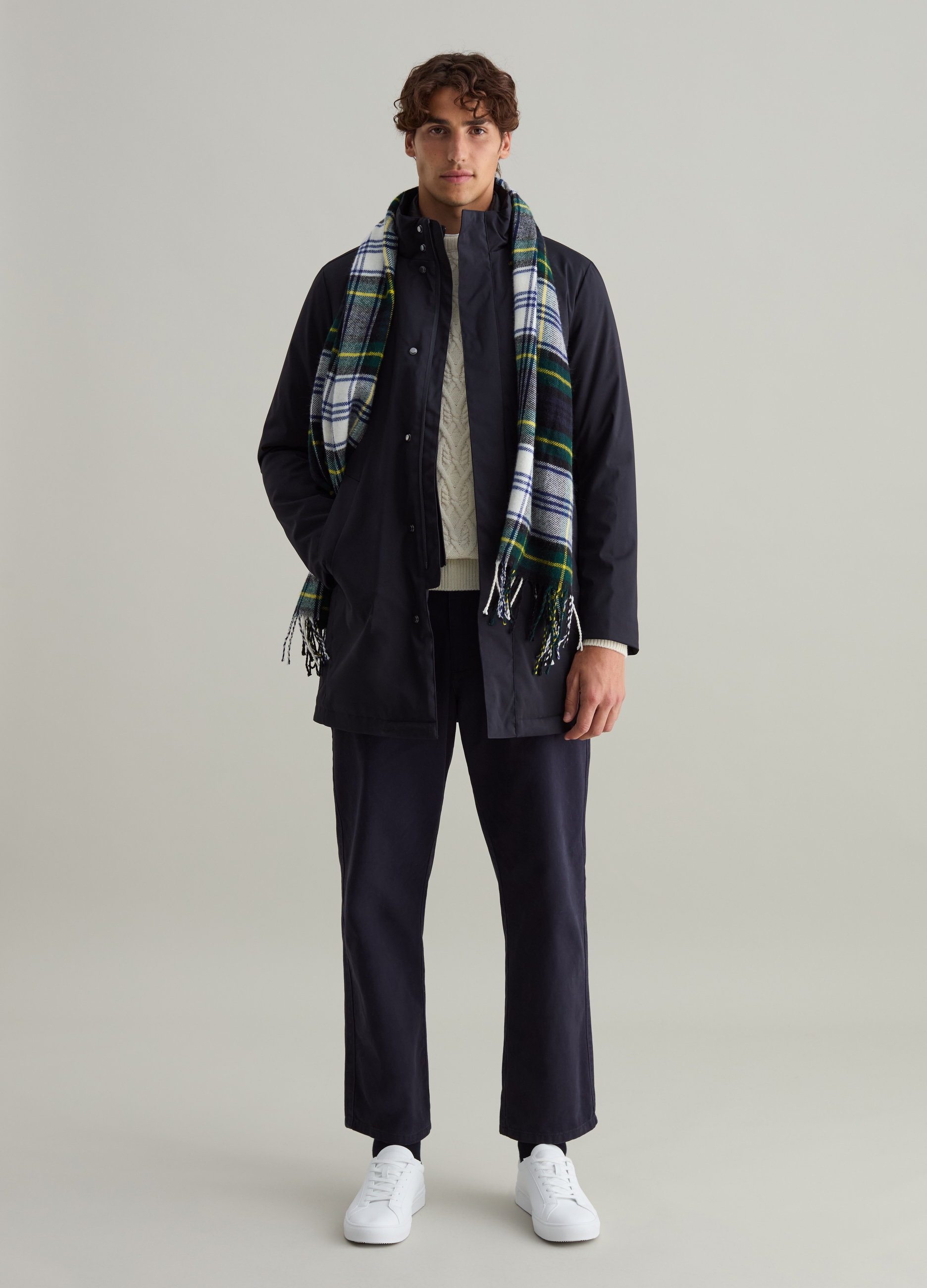 PIOMBO, Giacca Lunga A Collo Alto Con Gilet Interno, Uomo, Blu, Taglia: 46