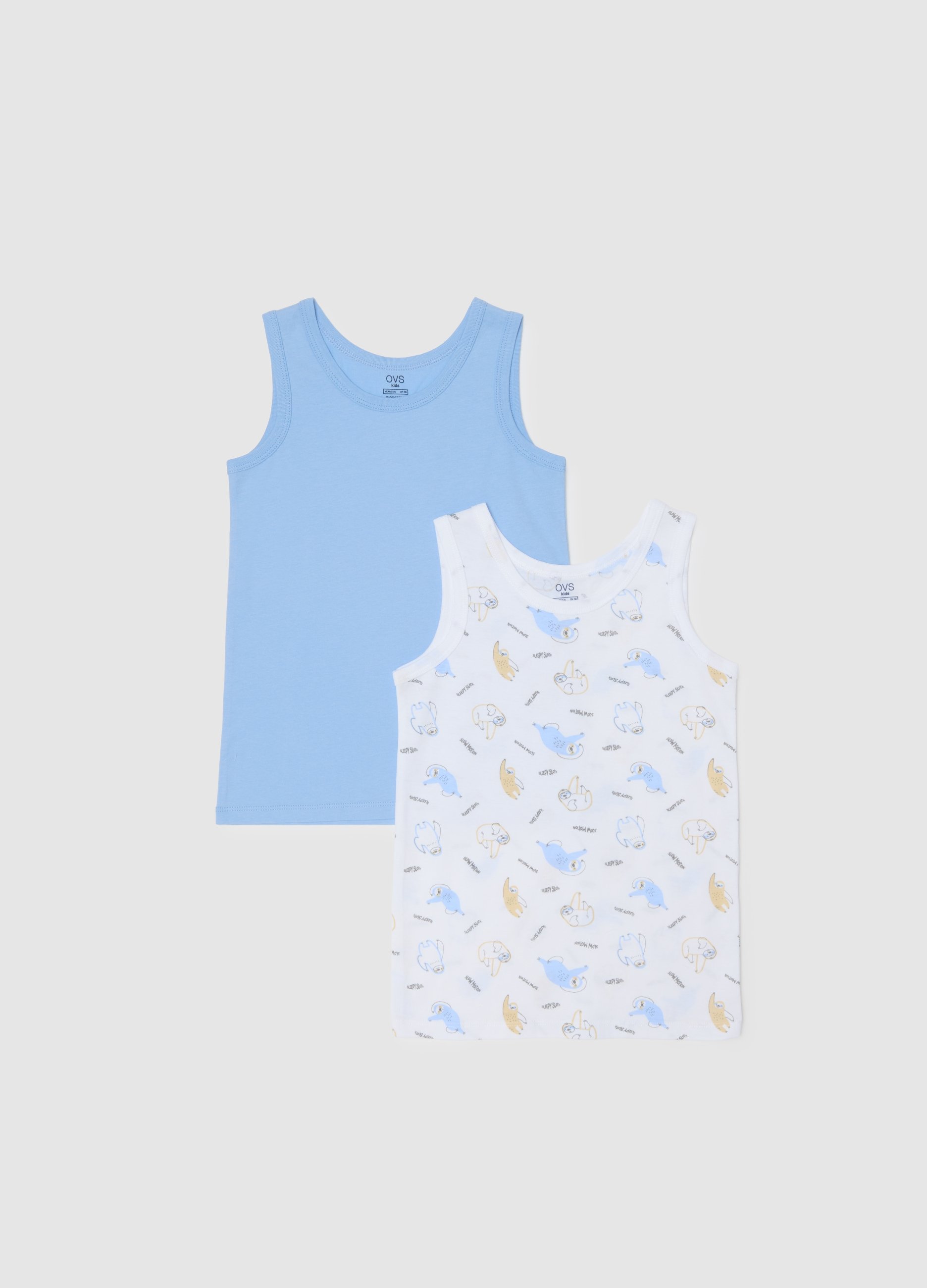 Bipack Canottiera Da Bambino In Puro Cotone Multicolor, Niño, Blanco óptico, Talla: 5-6