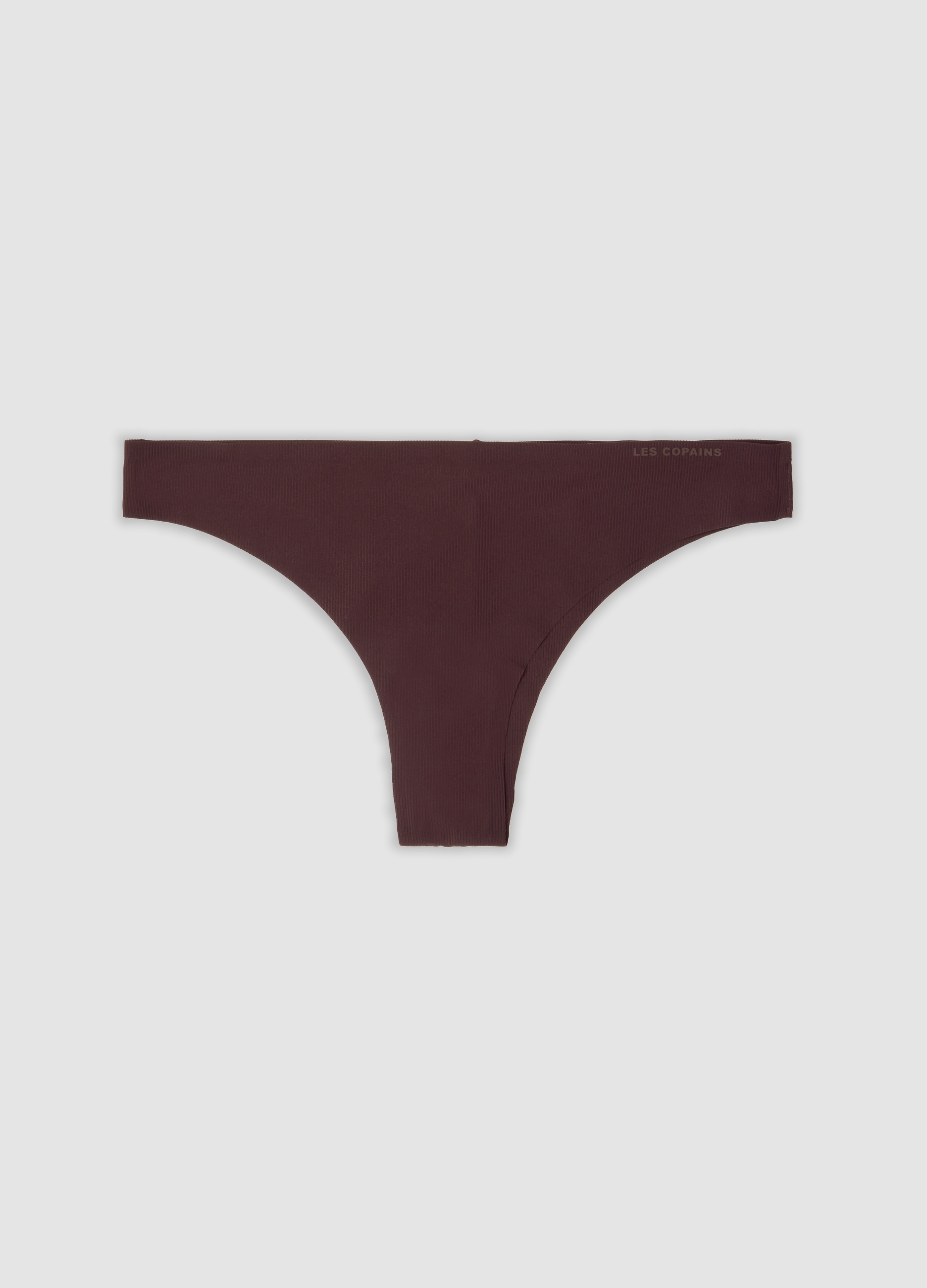LES COPAINS, Slip Brasiliana Marrone In Cotone Organico A Vita Regular, Donna, Marrone, Taglia: 3