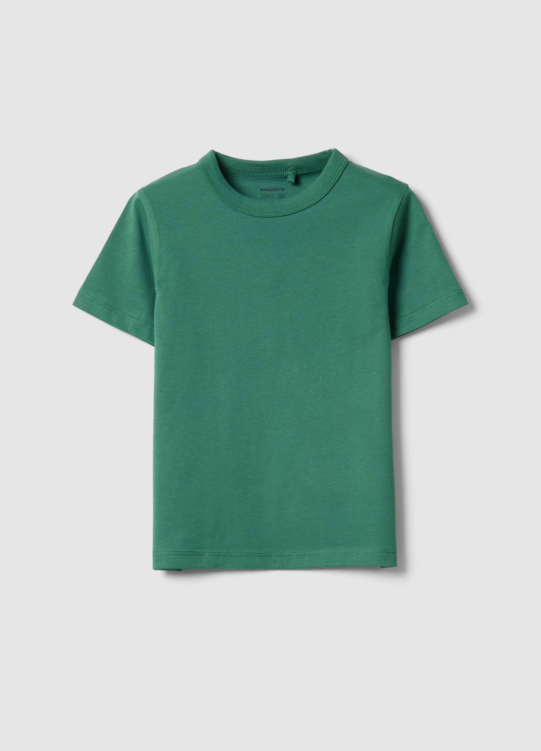 OVS KIDS, Camiseta Infantil Verde De Algodón 100% Con Corte Oversize, Niño, Verde hoja, Talla: 6-7