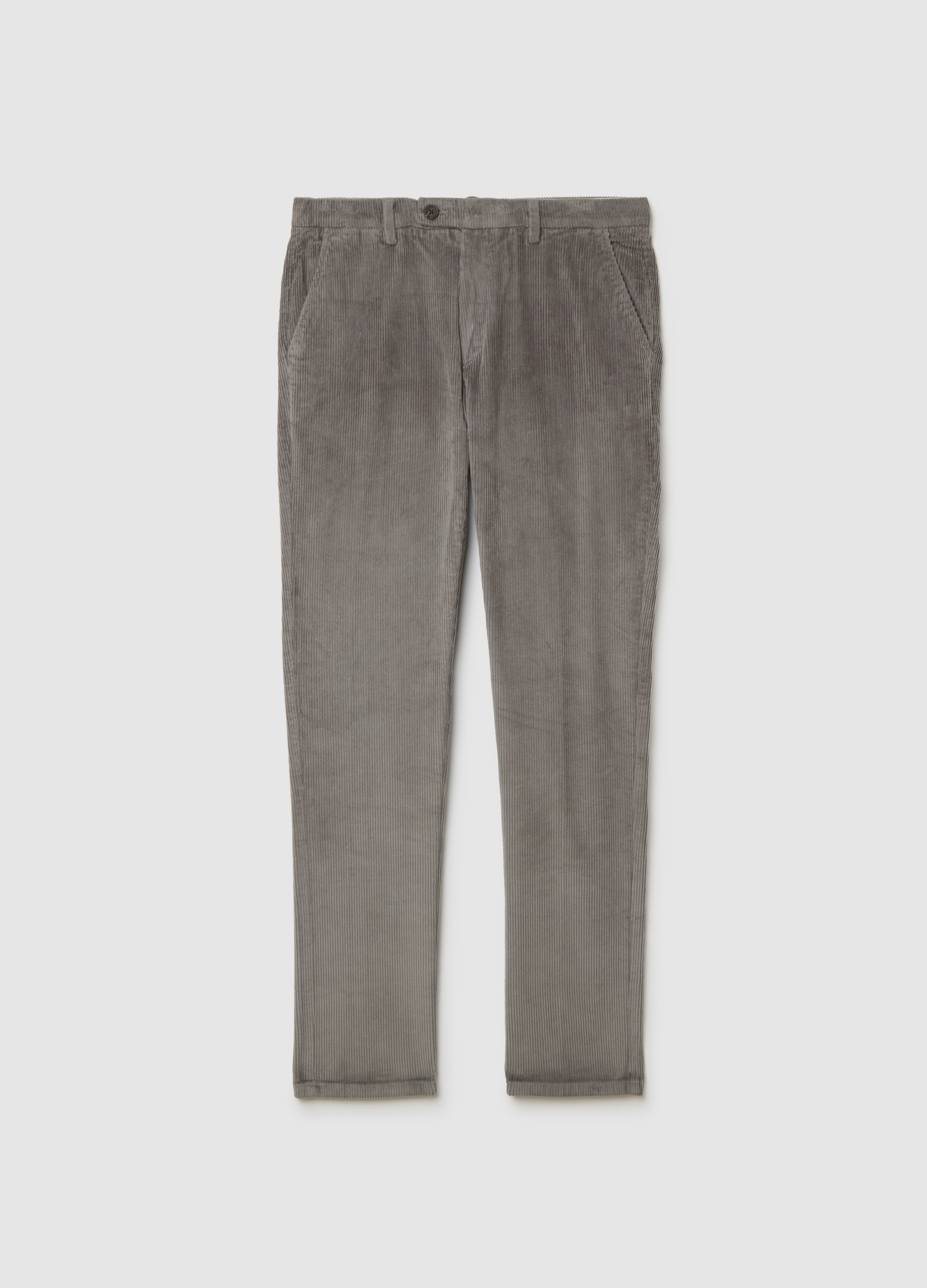 Piombo Contemporary, Pantalones Grises De Pana, Hombre, Gris/plata, Talla: 48