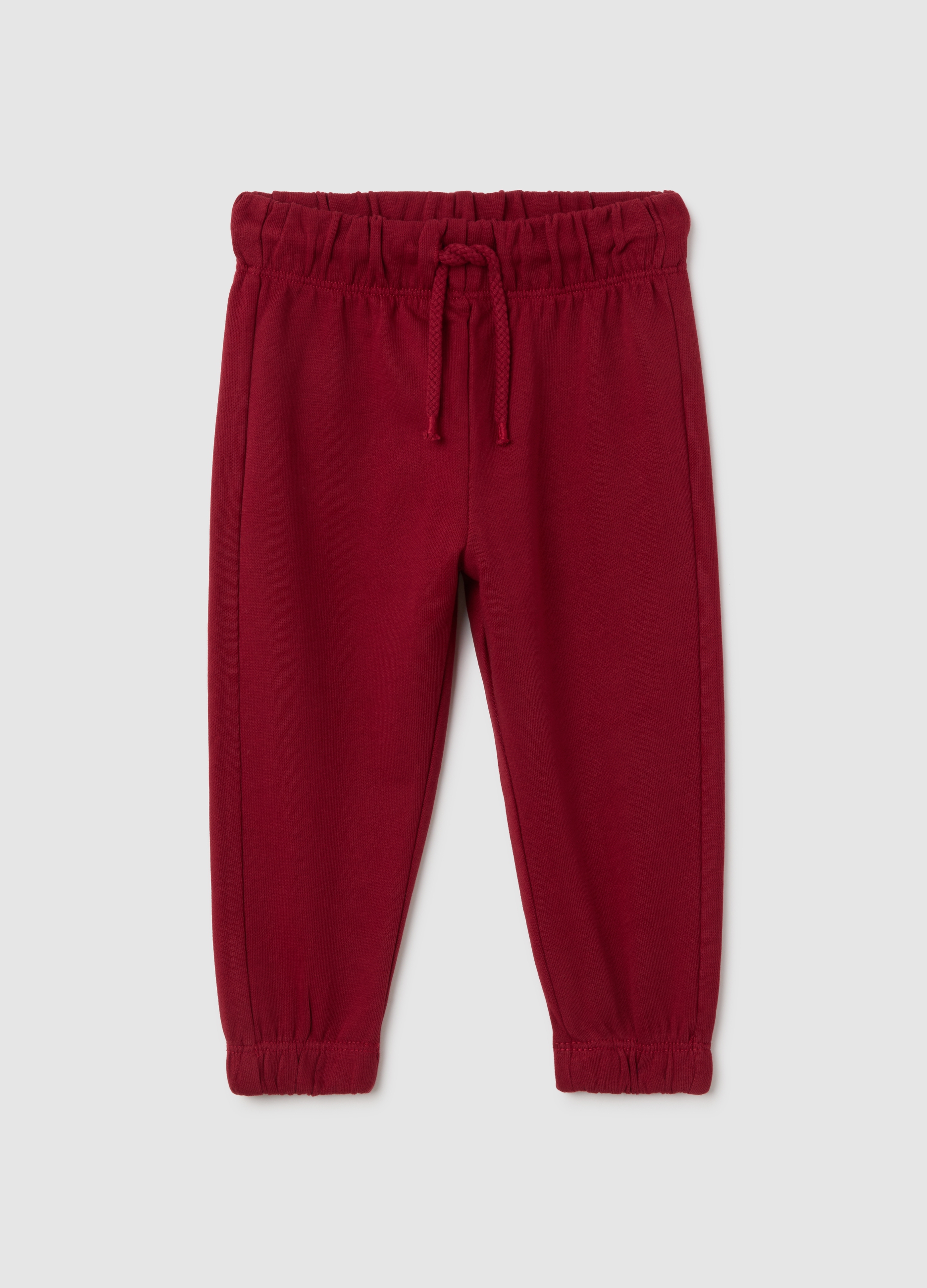 Joggers Da Bambino In Puro Cotone Rosso Regular Fit, Niño, Rojo Oscuro, Talla: 24-30
