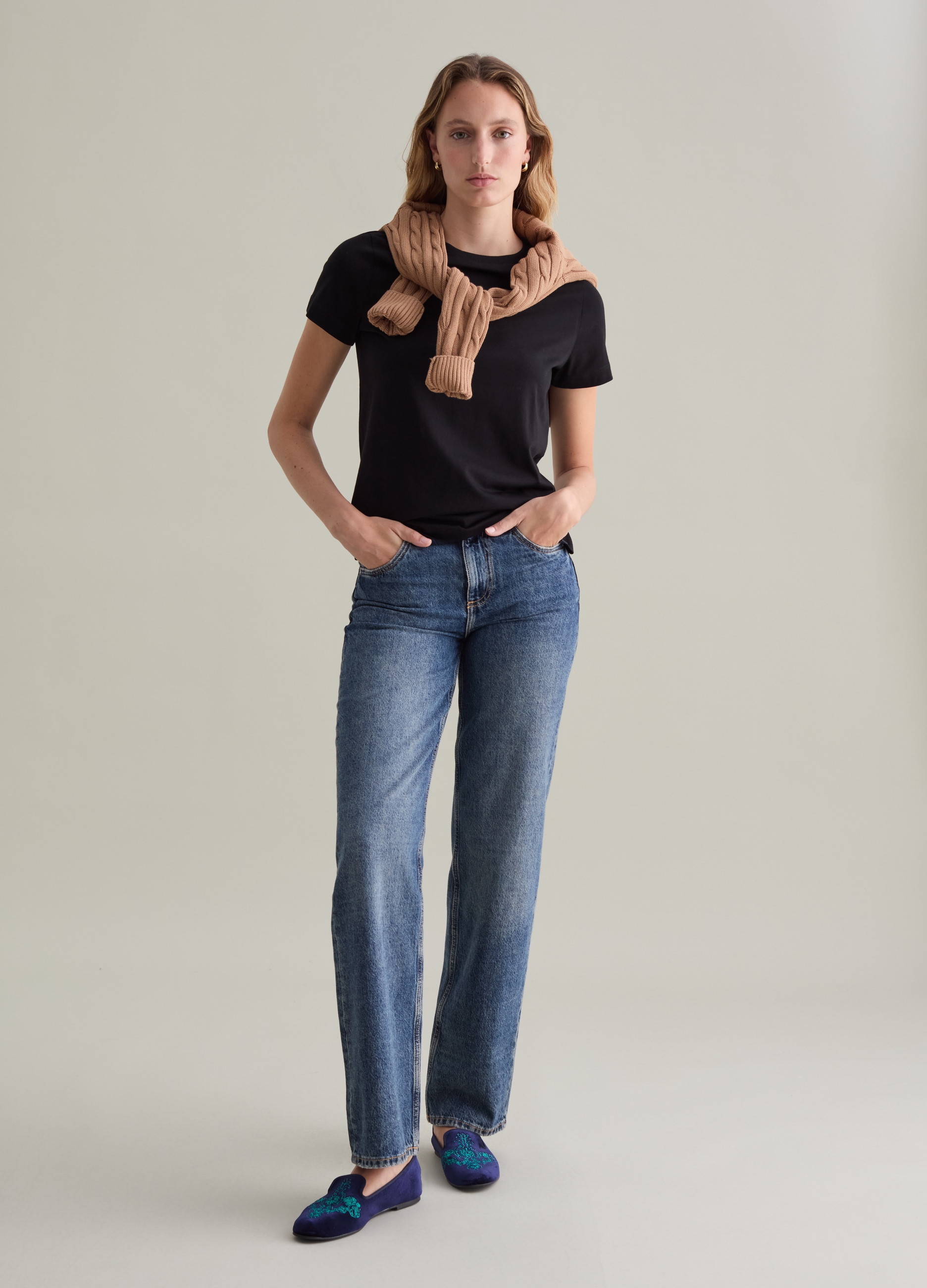 PIOMBO, T-shirt In Cotone Supima, Donna, Nero, Taglia: XXL