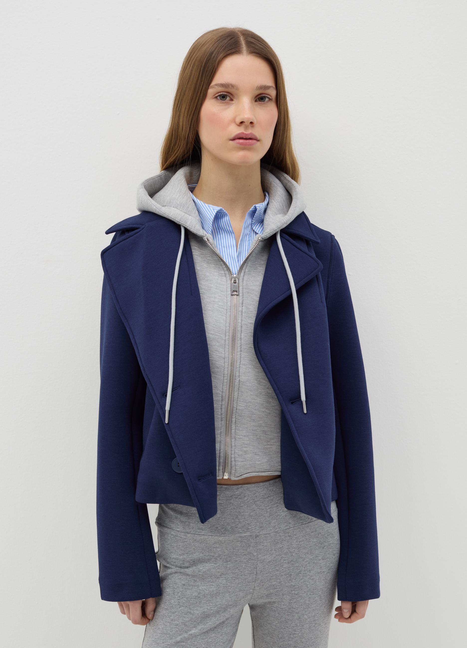 OVS, Giacca Corta Caban Doppiopetto Blu, Donna, Blu, Taglia: XS