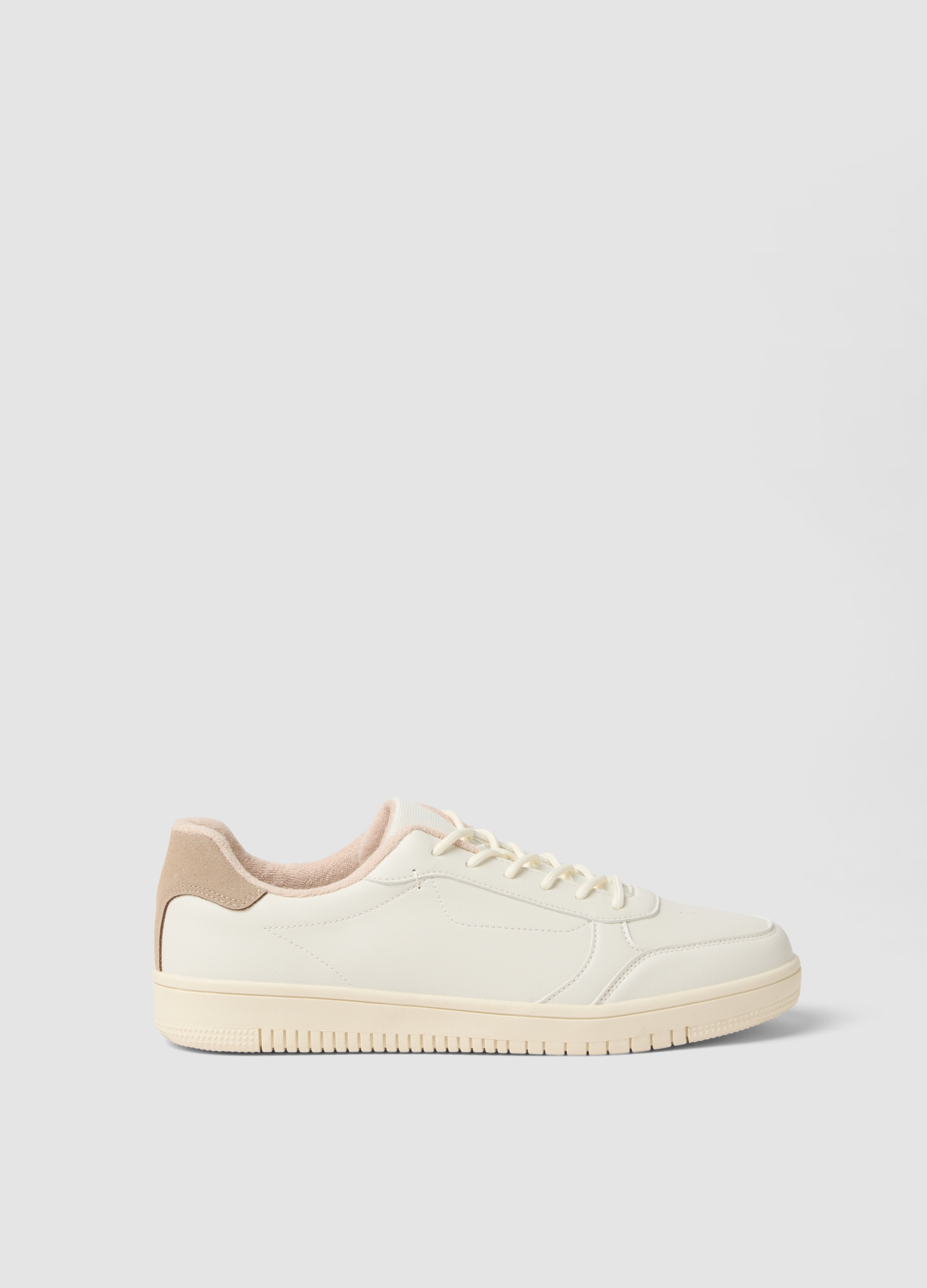 OVS, Sneakers Bianche E Beige Regular Fit, Uomo, Multicolor, Taglia: 43