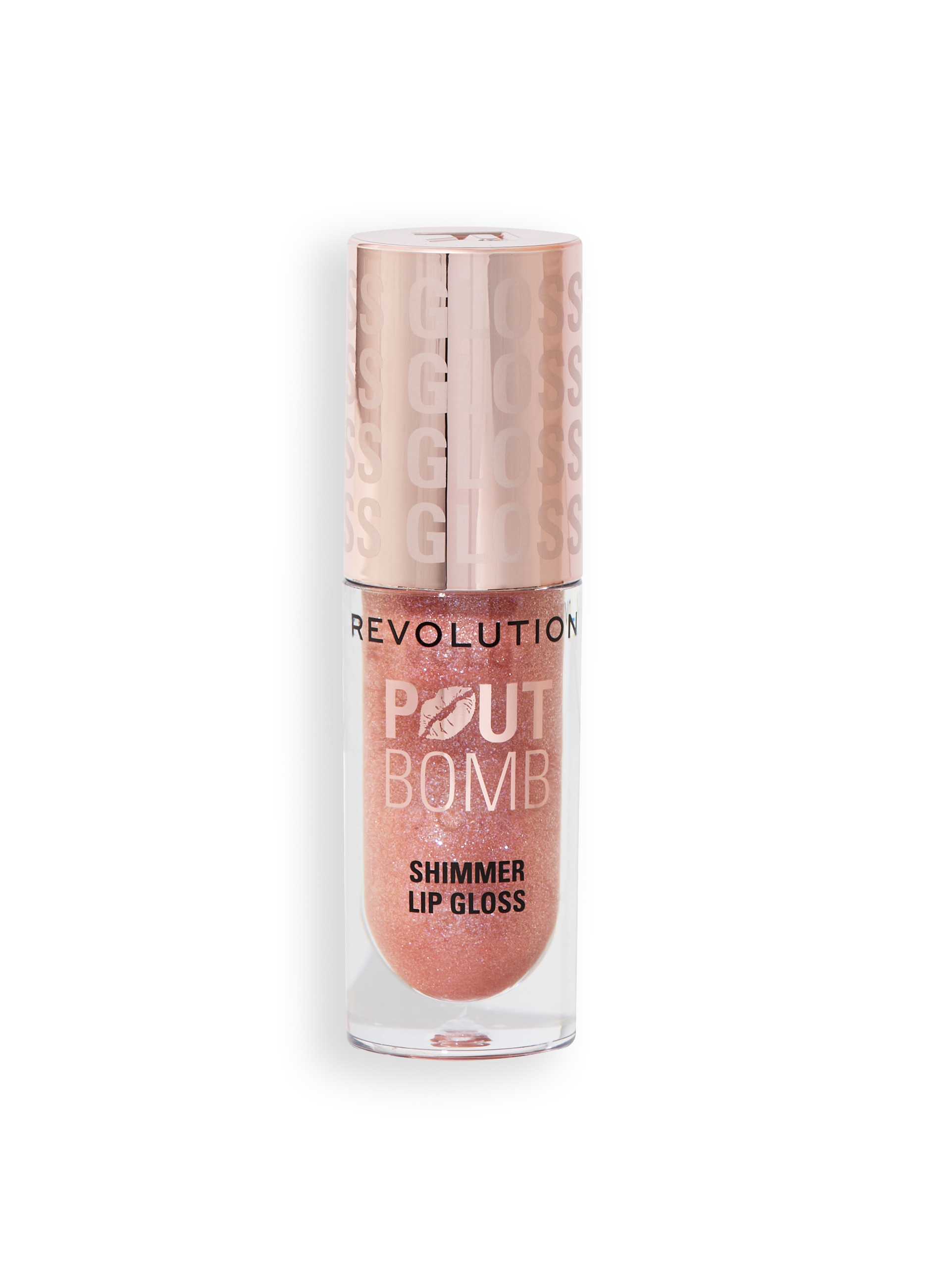 REVOLUTION, Revolution Pout Bomb Shimmer Gloss Glimmer Nude, Donna, Bianco, Taglia: FASUL