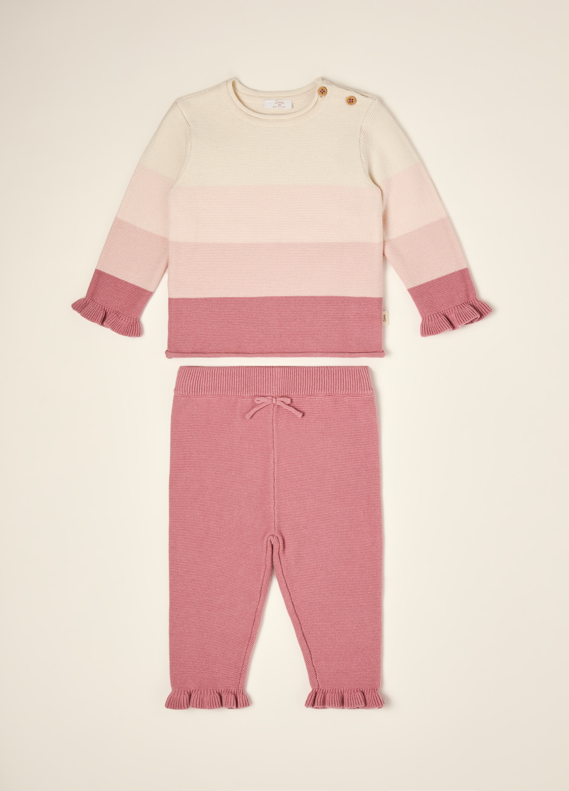 IANA, Completo Rosa In Puro Cotone Con Maglia E Pantaloni, Neonato, Multicolor, Taglia: 1