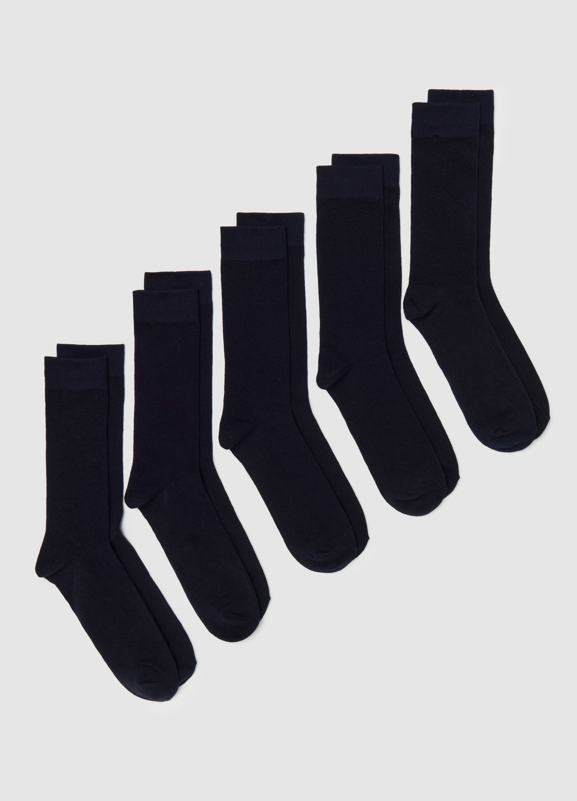 OVS , Tripack Calze Midi Stretch, Uomo, Blu, Taglia: 43-46