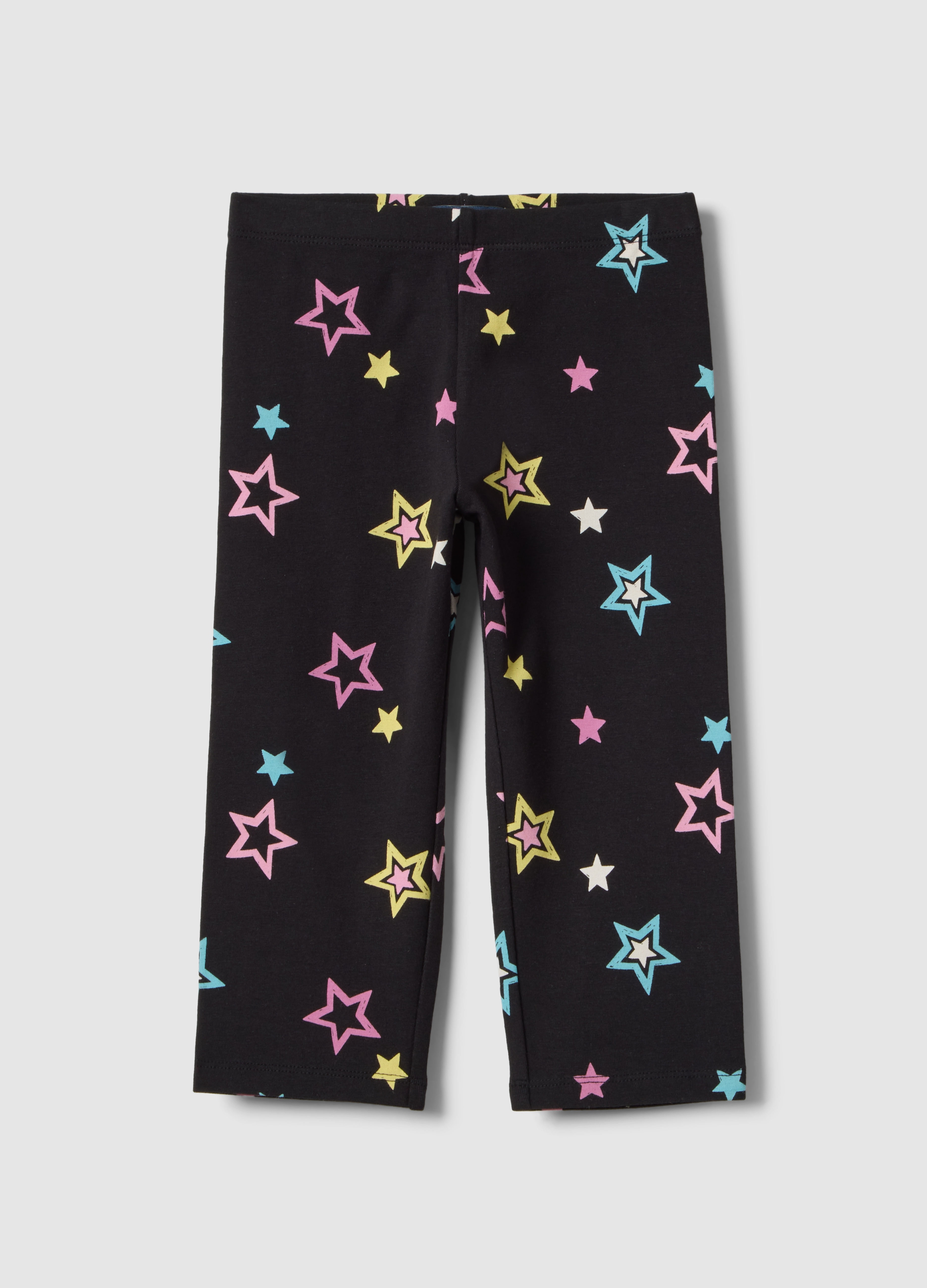 OVS KIDS, Leggings Skinny De Algodón Orgánico Elástico Negros Para Niñas, Niña, Estampado Negro 1, Talla: 8-9