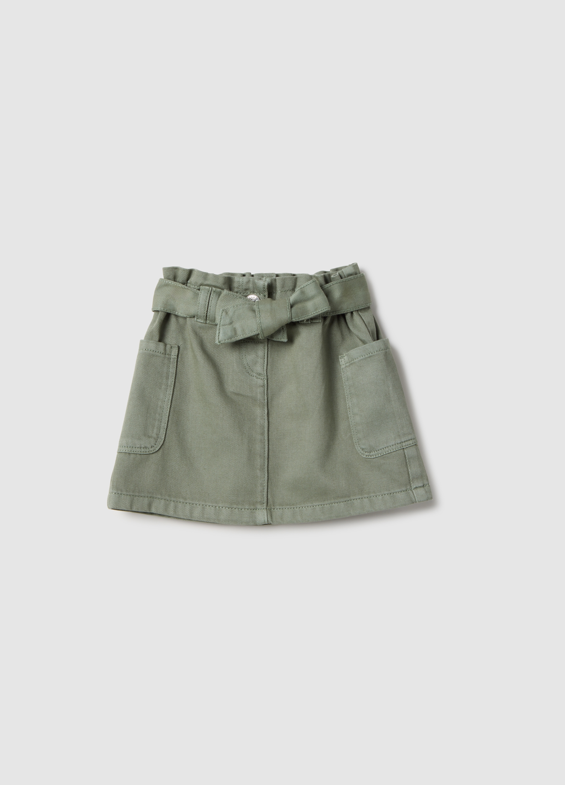 FAGOTTINO, Falda Ajustable De Algodón Verde Para Niñas, Niña, Verde militar, Talla: 30-36