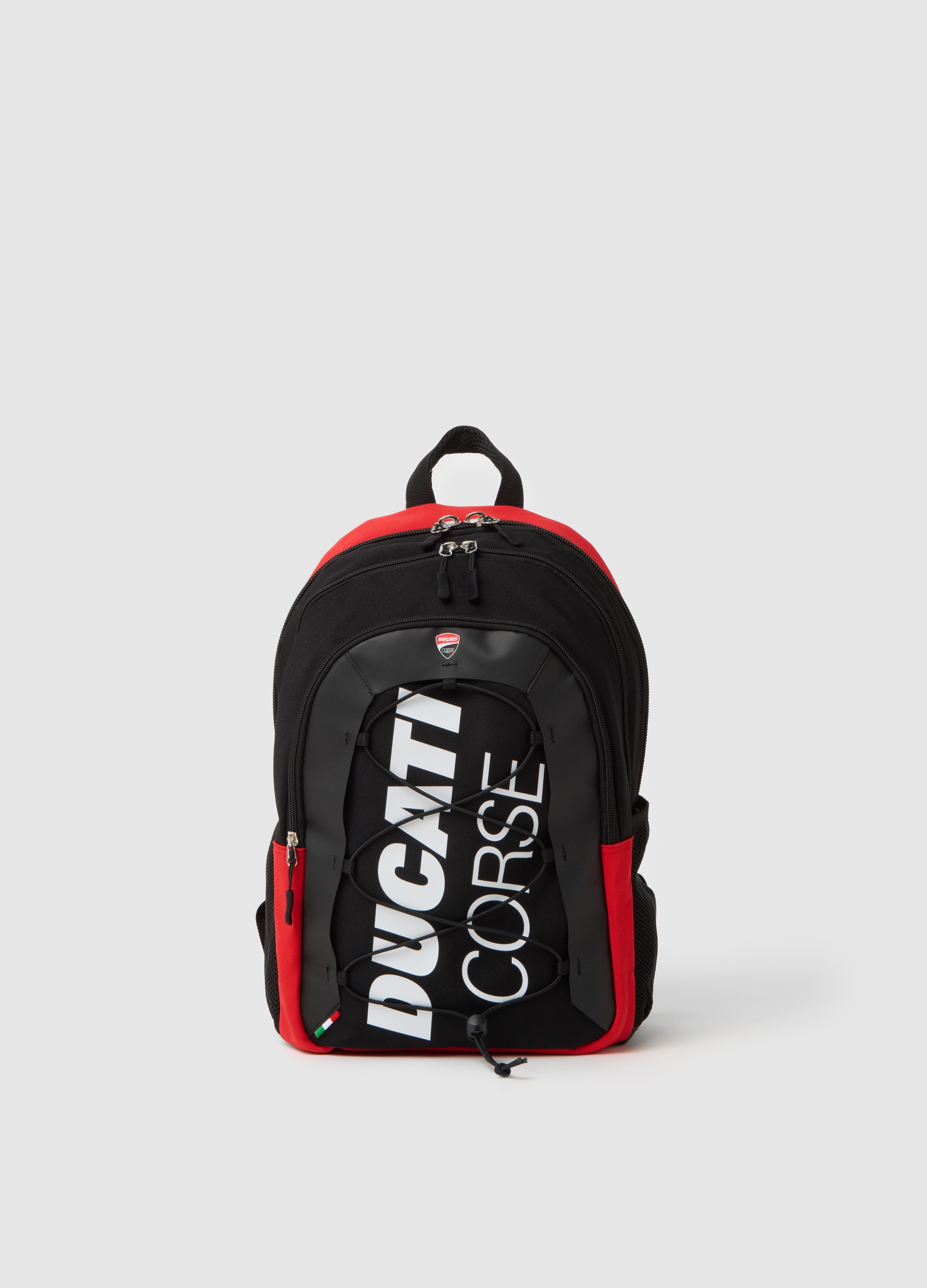 OVS, Mochila Multicolor Para Chicos Con Compartimentos Ducati, Niño, Negro/Rojo