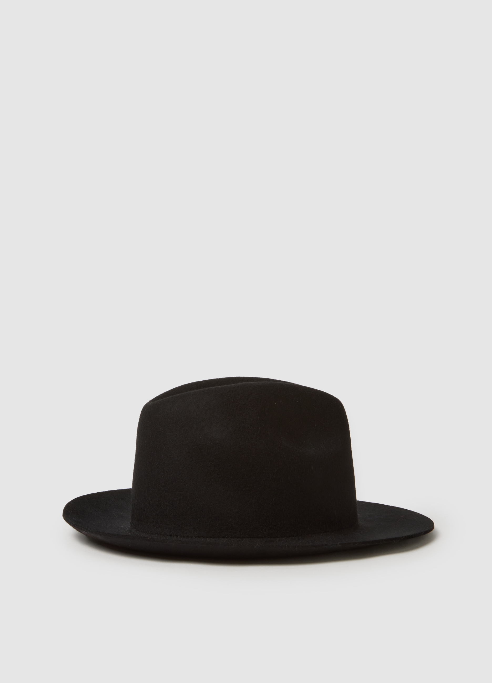 PIOMBO, Cappello Fedora Nero In Jersey, Donna, Nero, Taglia: 56