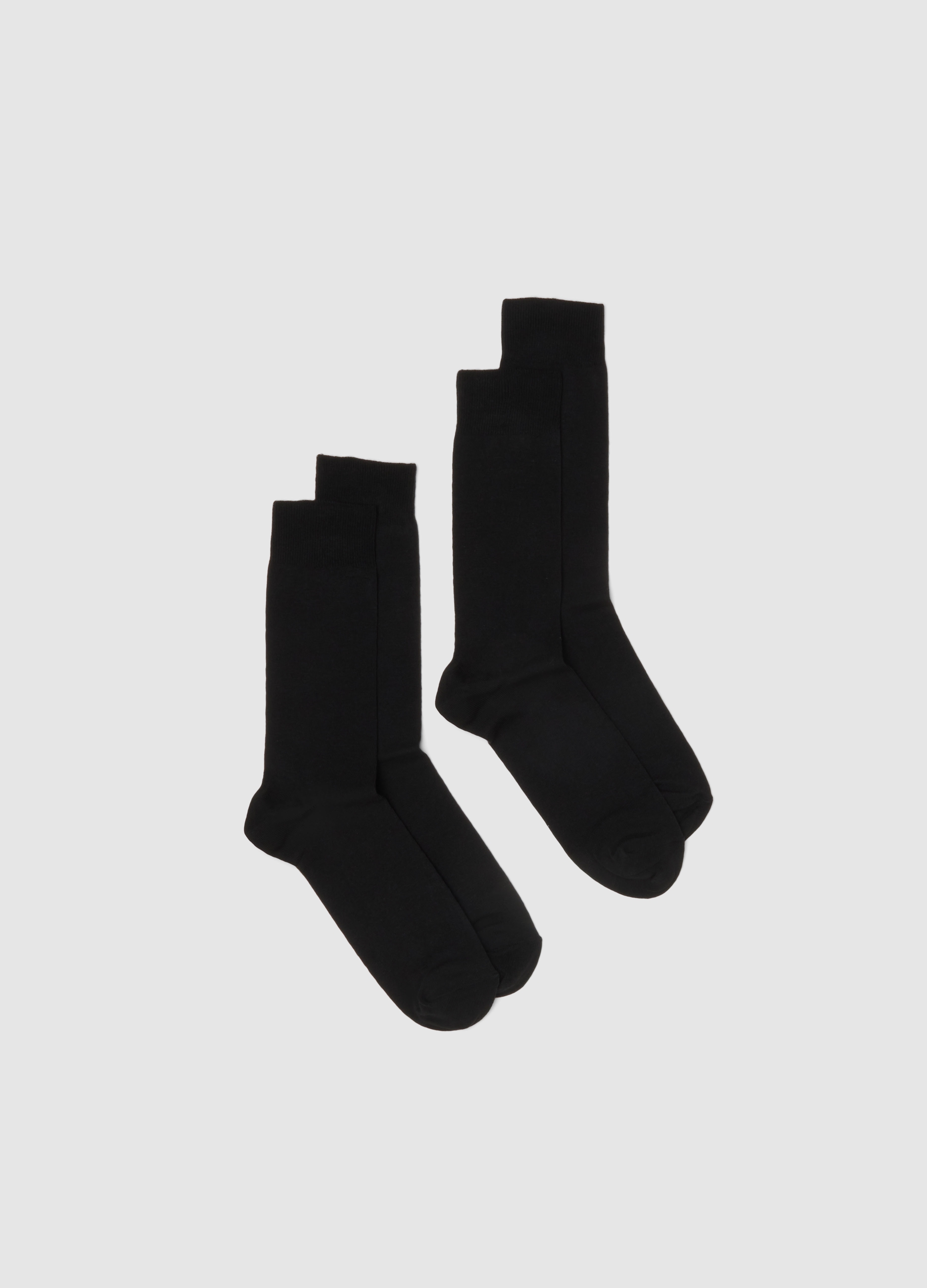 Bipack Calze Corte In Misto Cotone Nero Regular Fit, Hombre, Gunmetal, Talla: 43/46