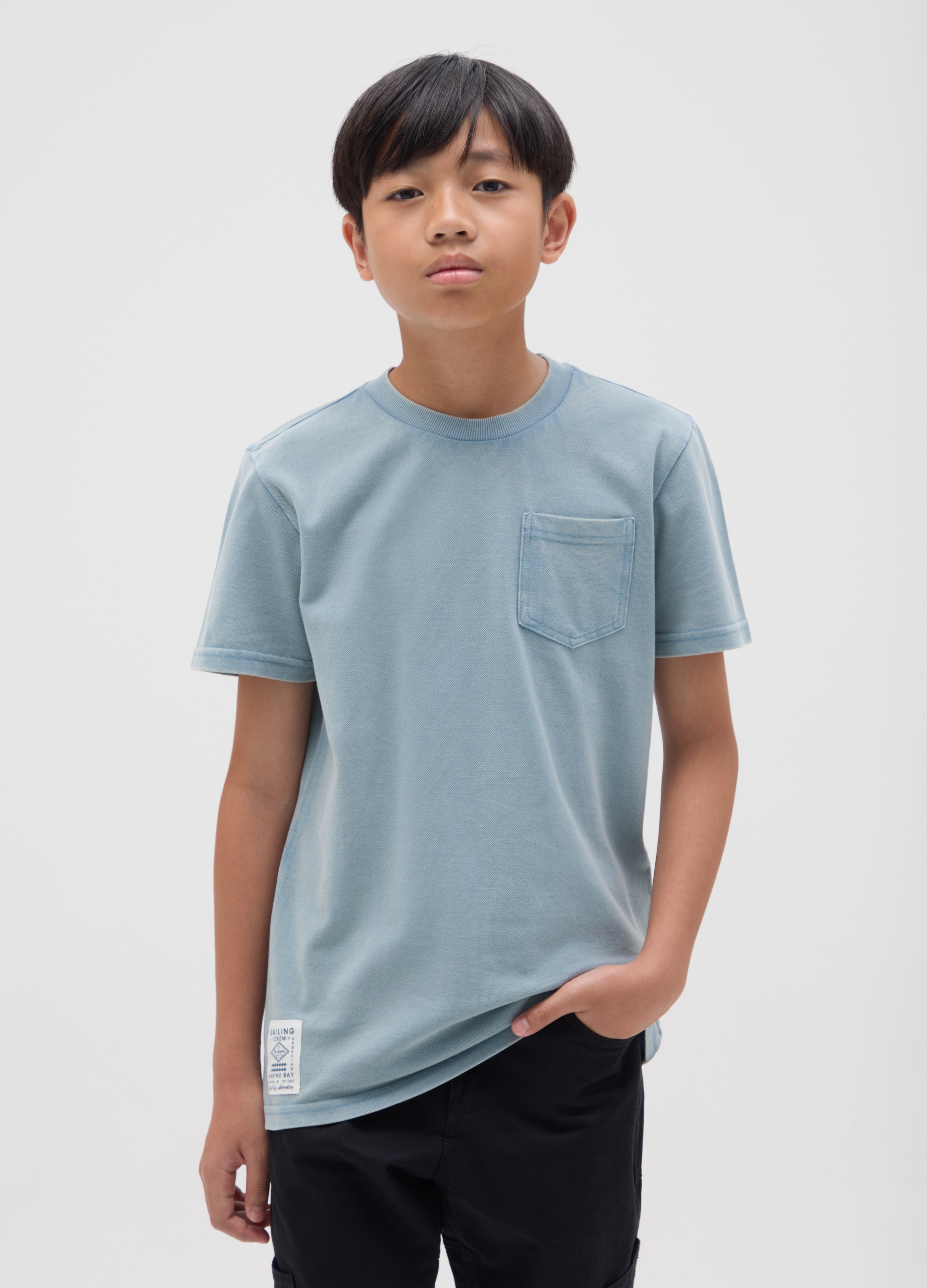 OVS, T-shirt Da Ragazzo In Puro Cotone Blu Regular Fit, Bambino, Blu, Taglia: 10-11