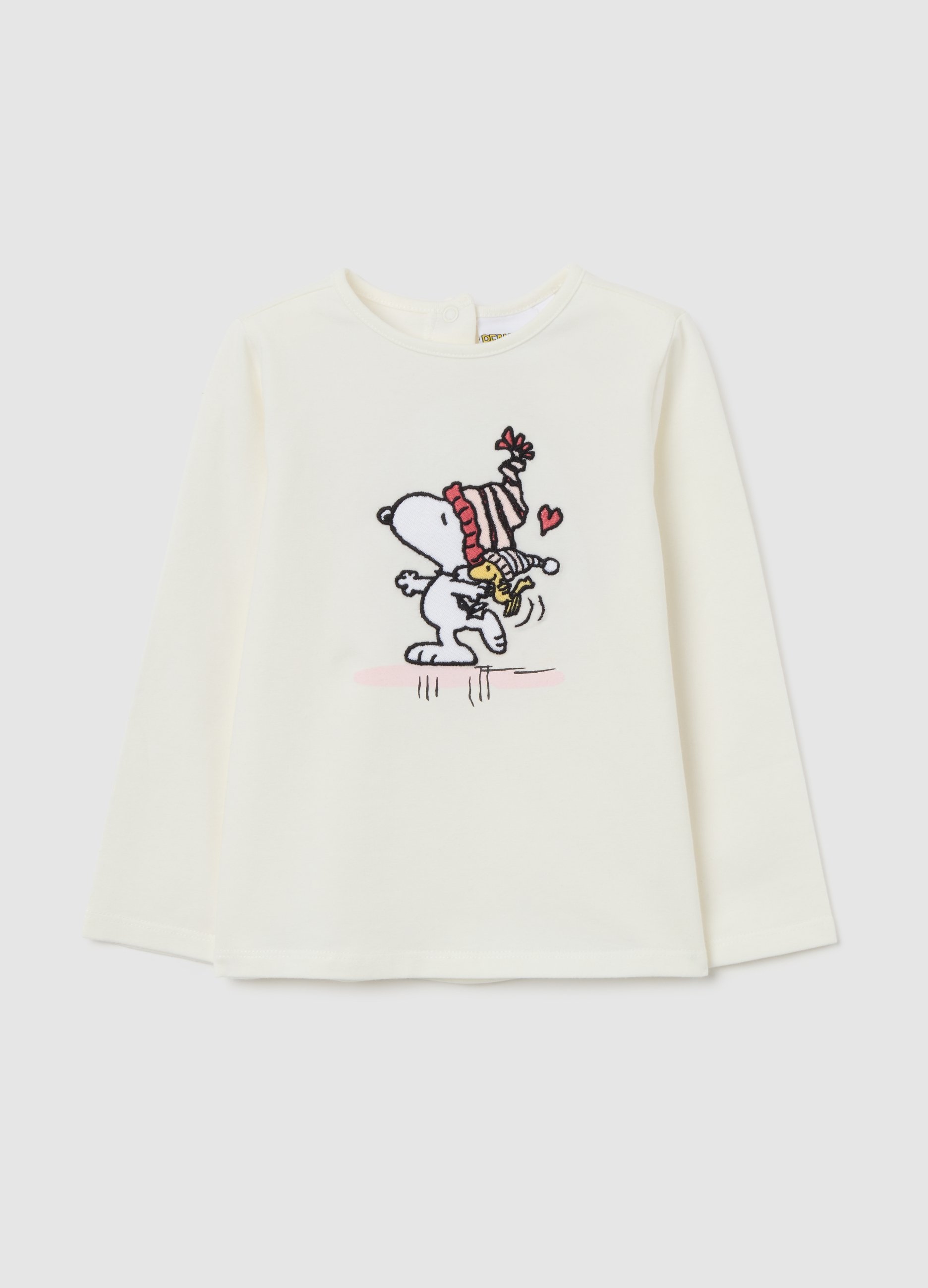 FAGOTTINO, Camiseta Blanca De Manga Larga Con Snoopy, Niña, Blanco, Talla: 18-24